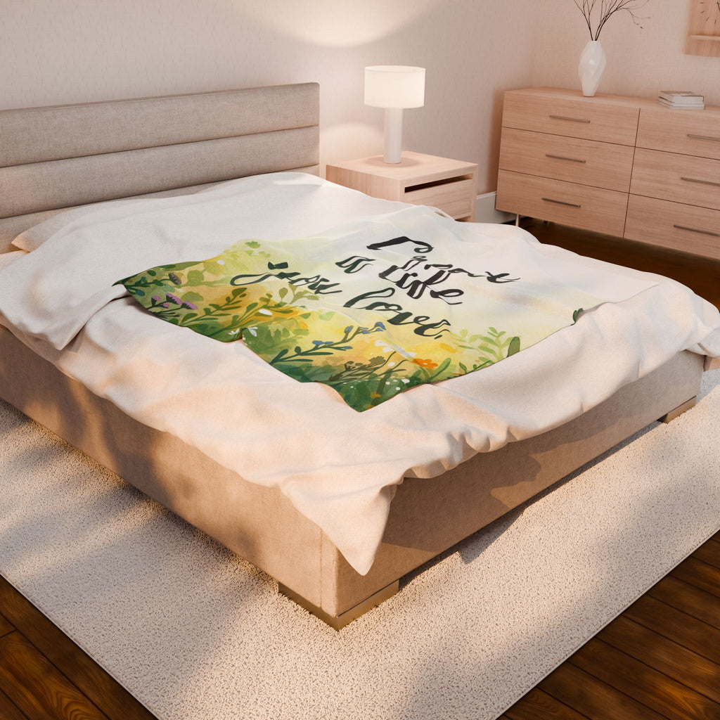 Create a Life You Love Velveteen Plush Blanket