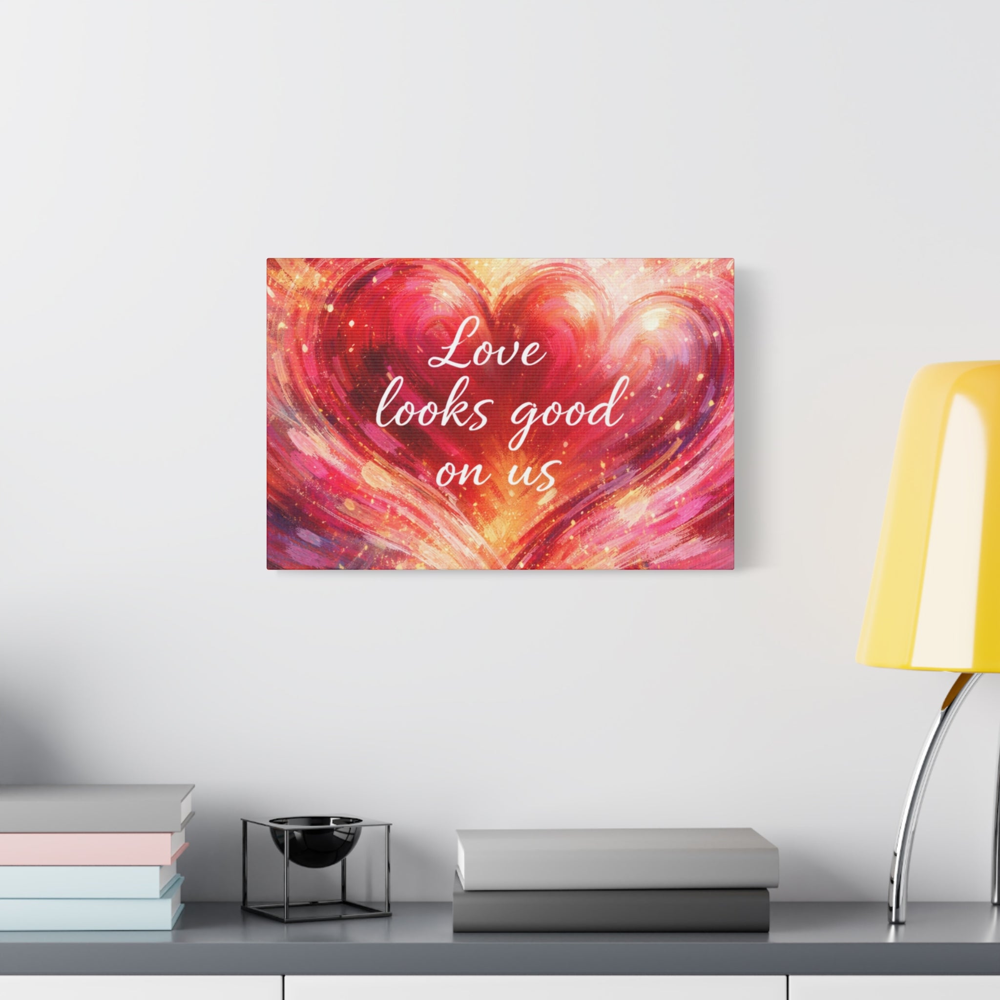 Love Looks Good On Us Matte Canvas Wall Art