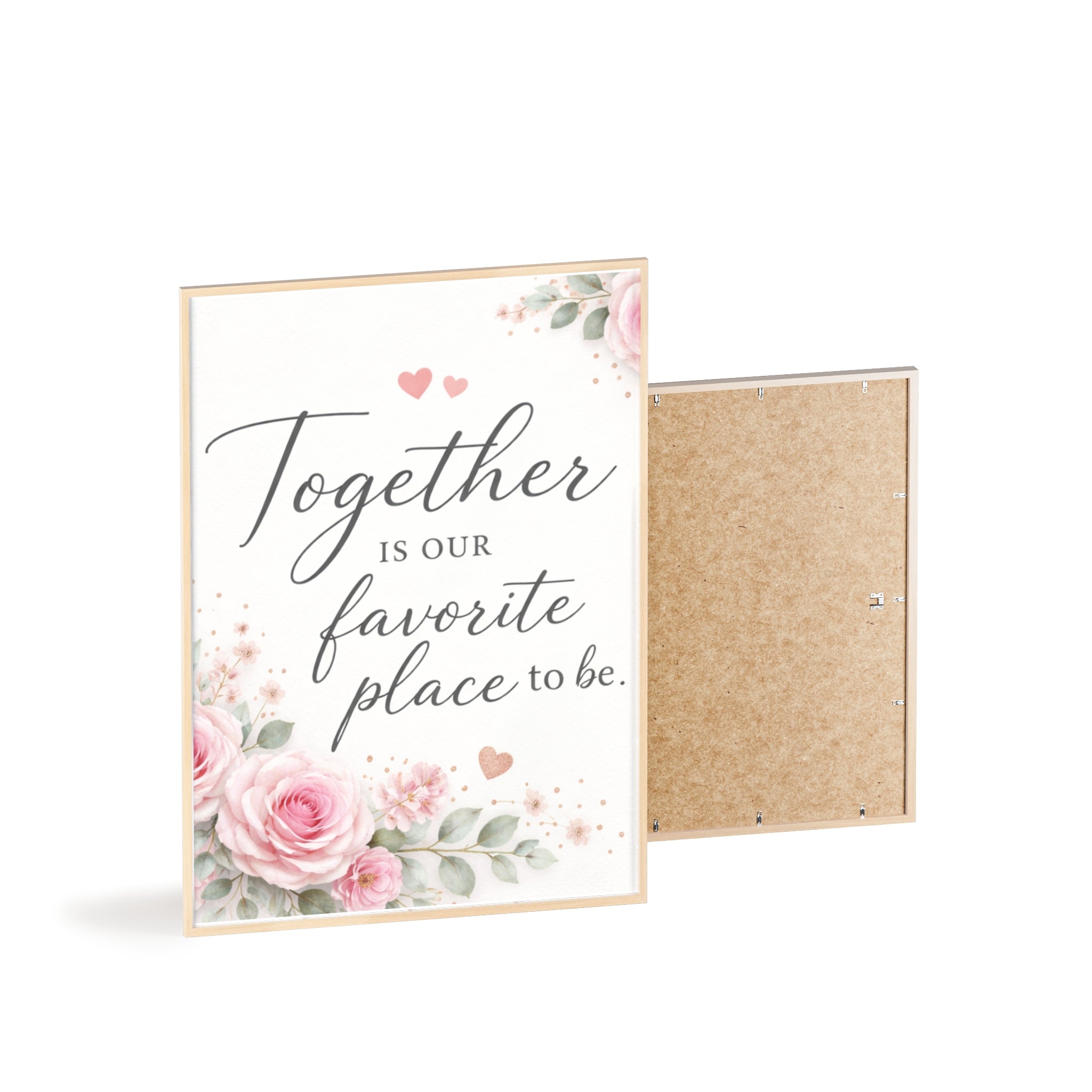 Together Is Our Favorite Place To Be Framed Floral Wall Art