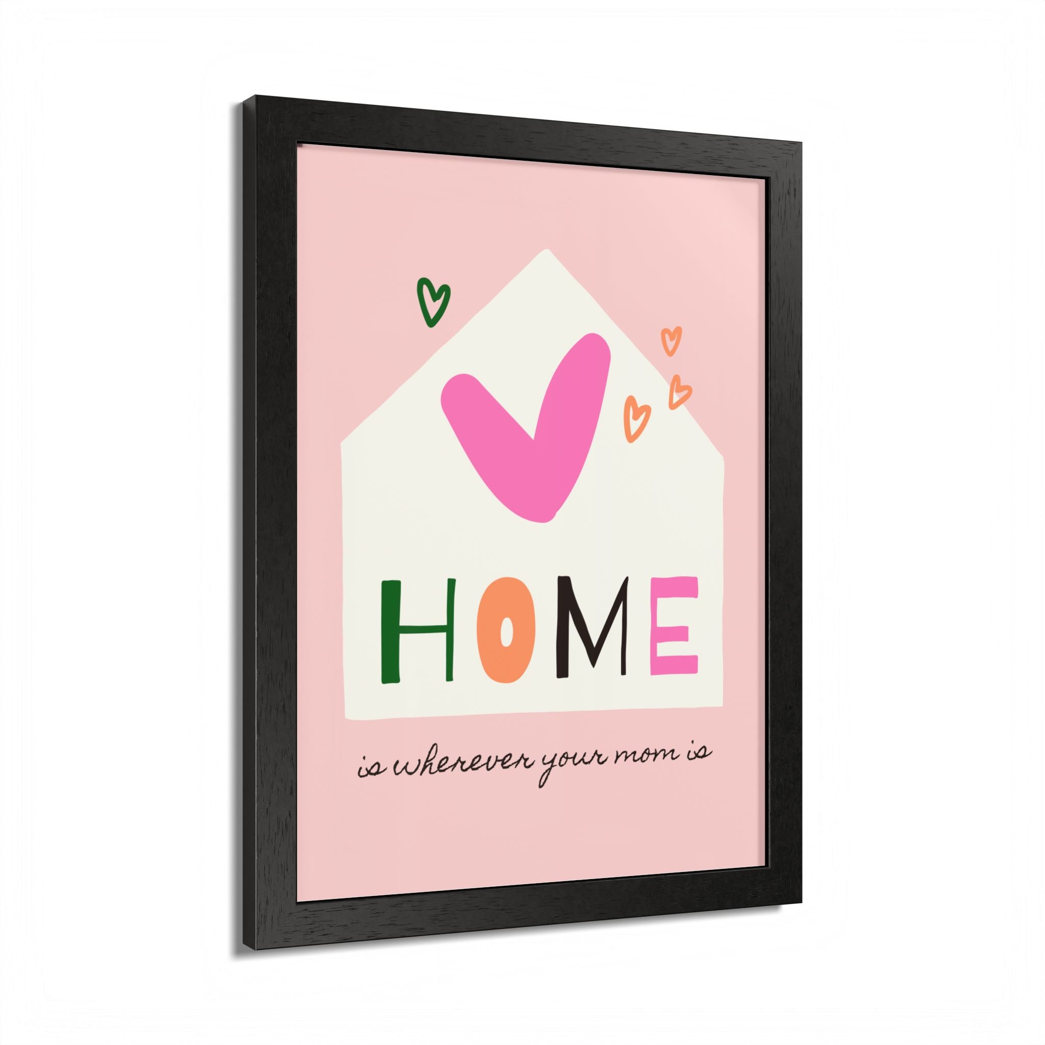 Home Is Wherever Your Mom Is - Framed Poster