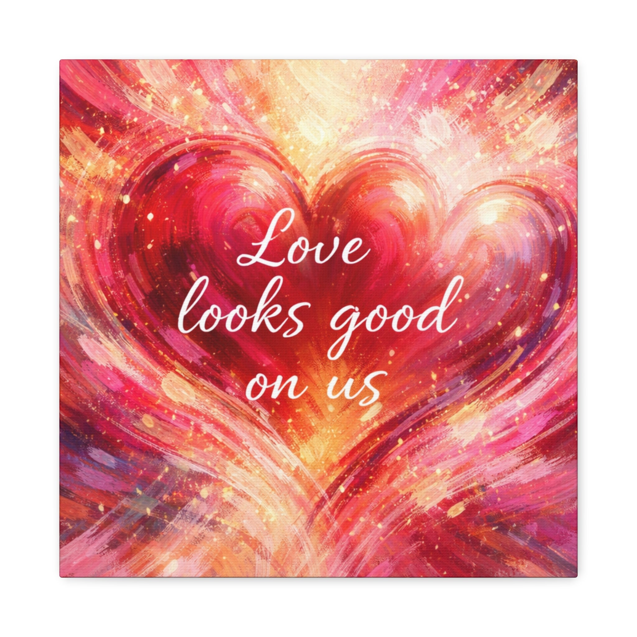 Love Looks Good On Us Matte Canvas Wall Art