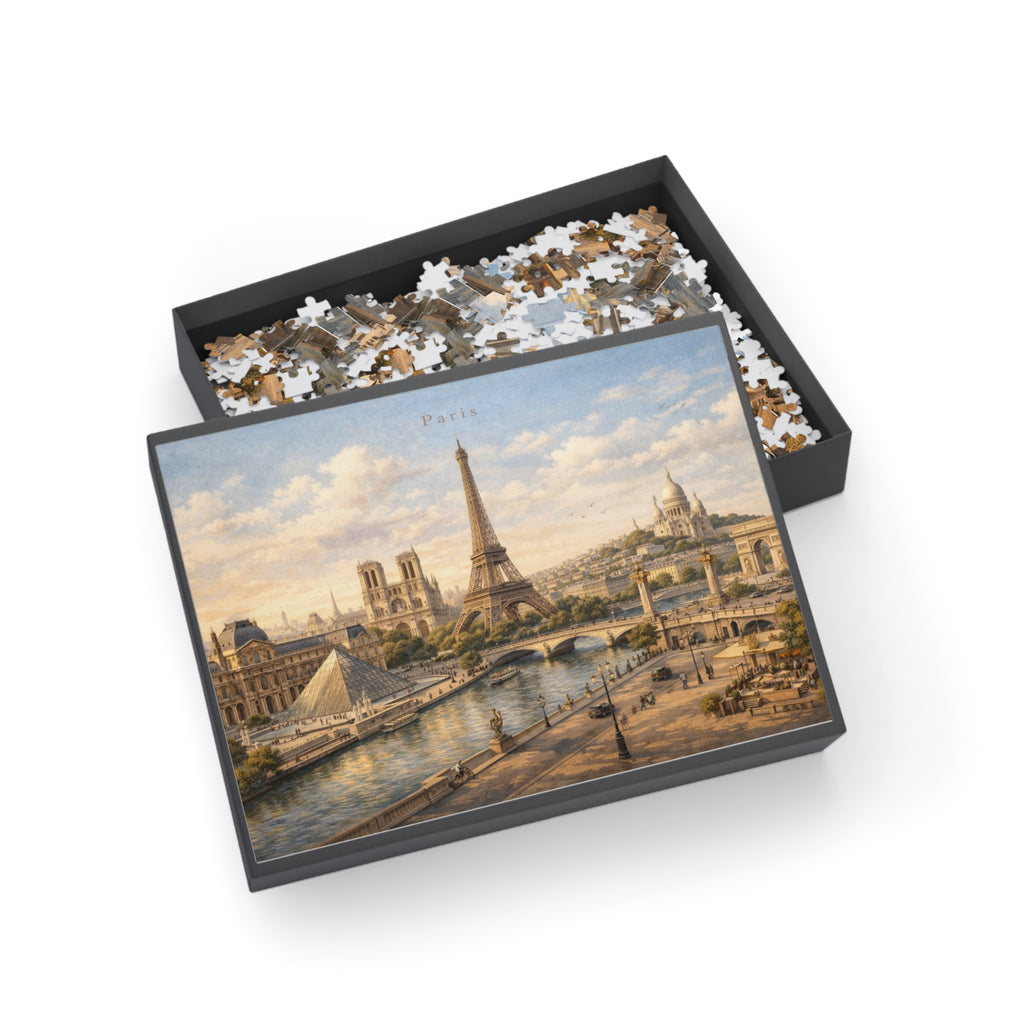 Paris Riverfront Scenic Jigsaw Puzzle