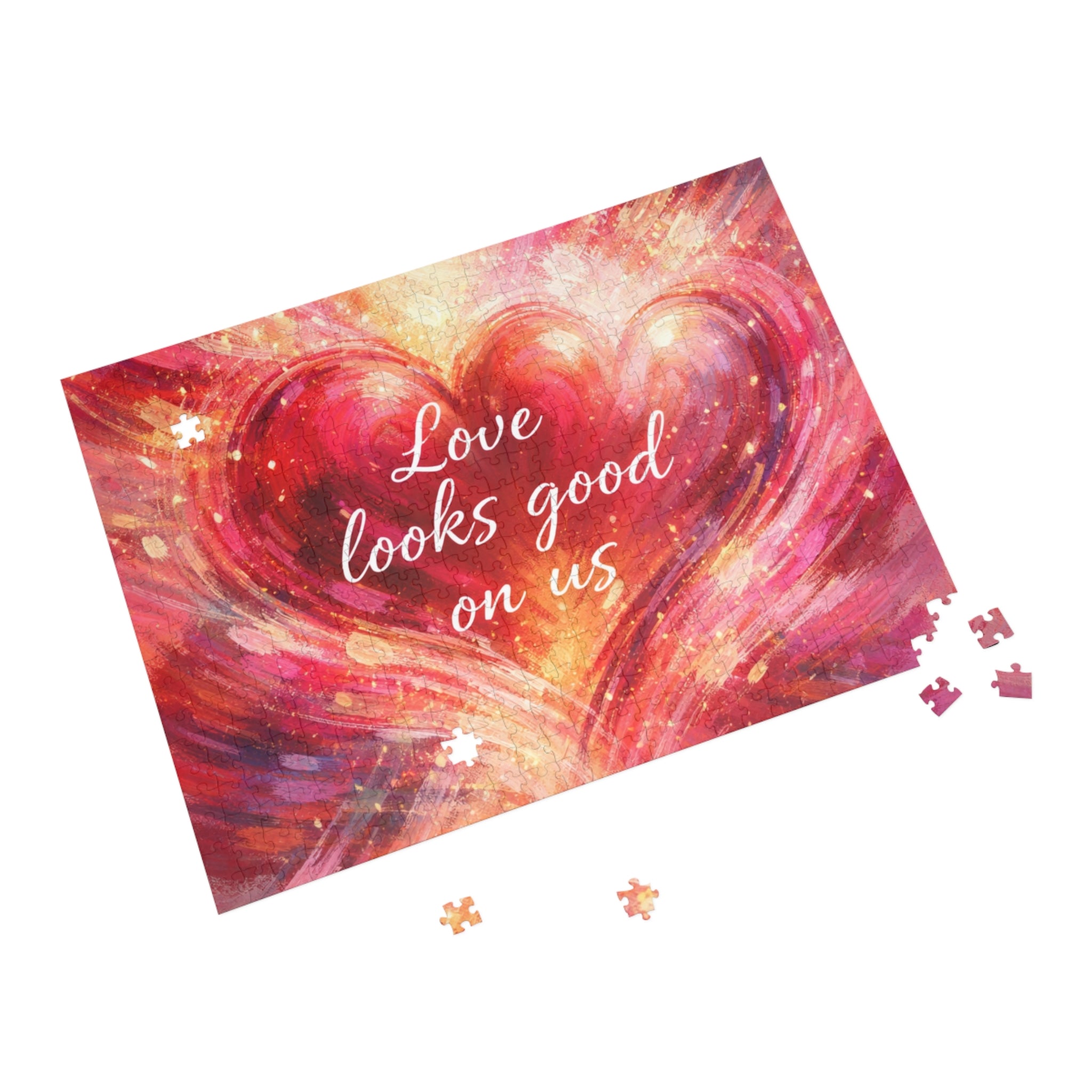 Love Looks Good On Us Romantic Heart Jigsaw Puzzle 96–1000 pcs