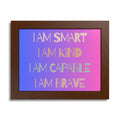 I Am Smart I Am Kind I Am Capable I Am Brave Affirmation Wall Art Poster