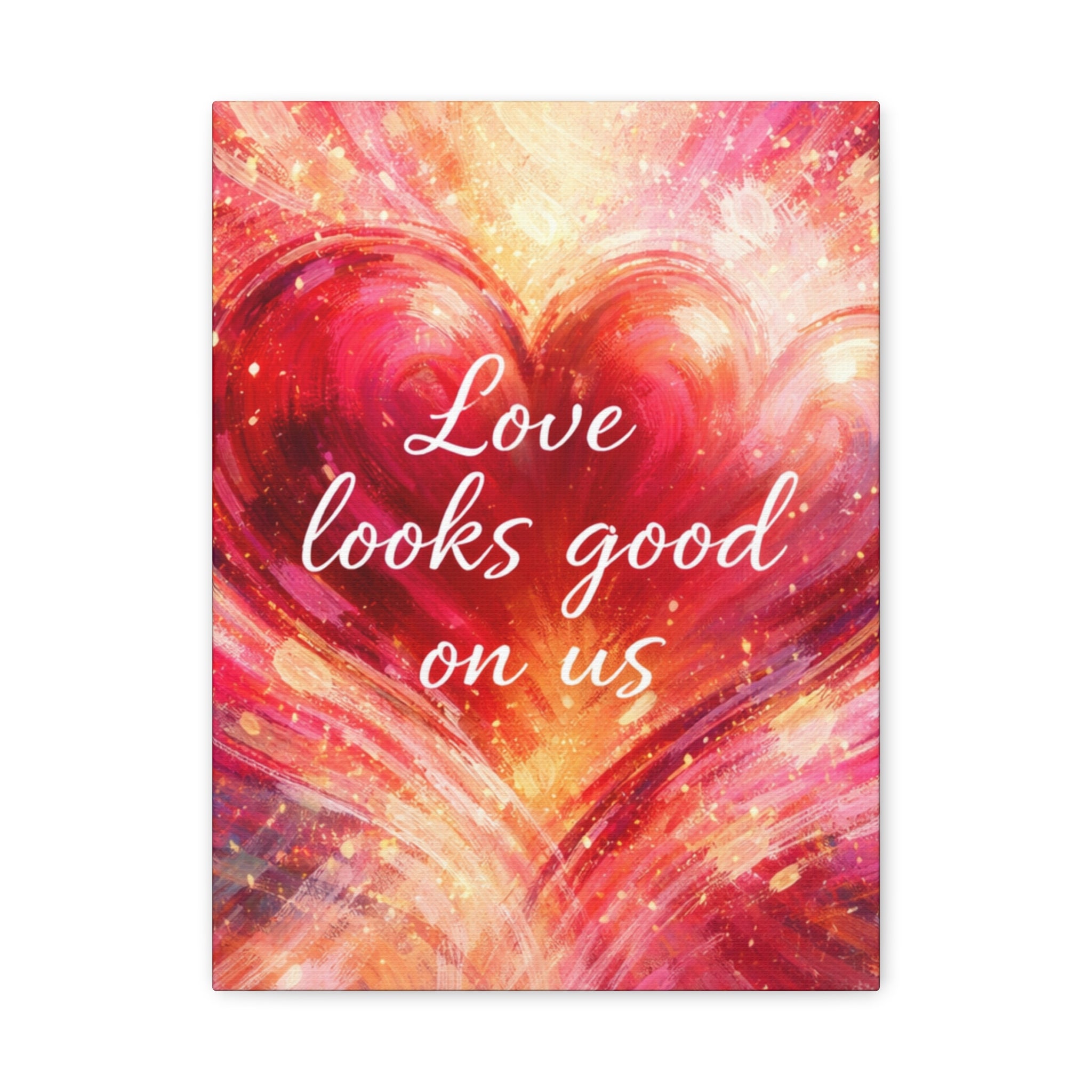 Love Looks Good On Us Matte Canvas Wall Art