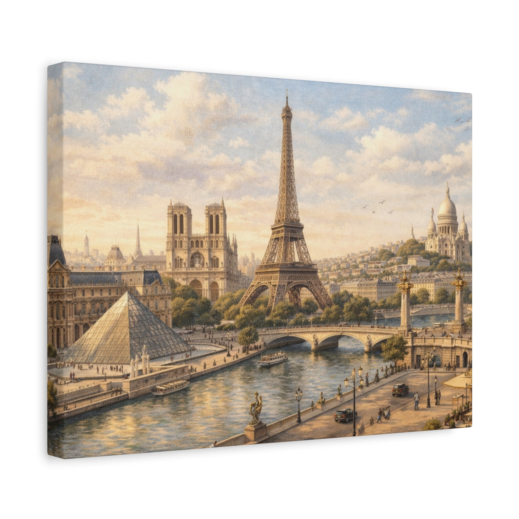 Paris Skyline Matte Canvas Wall Art