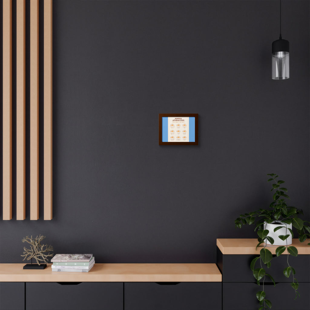 Mindful Affirmations: Positive Thoughts to Start Your Day Framed Poster