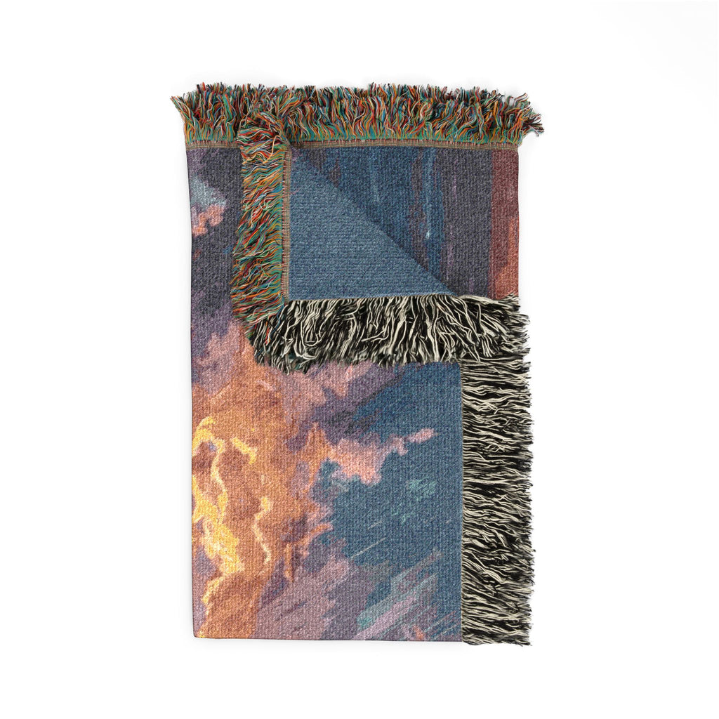 Beach Sunset Woven Blanket