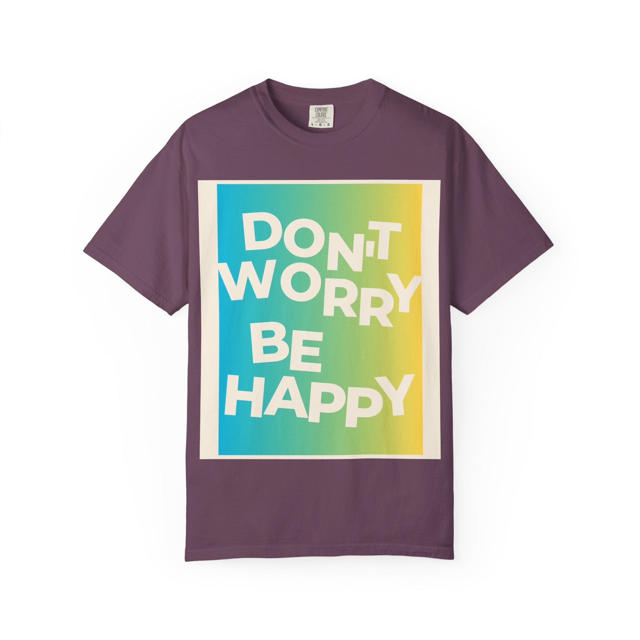 Don't Worry Be Happy Tropical Beach Graphic T-Shirt