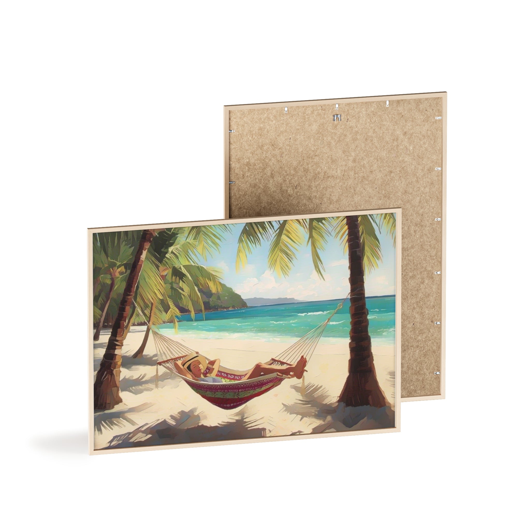 Tropical Beach Hammock Framed Poster