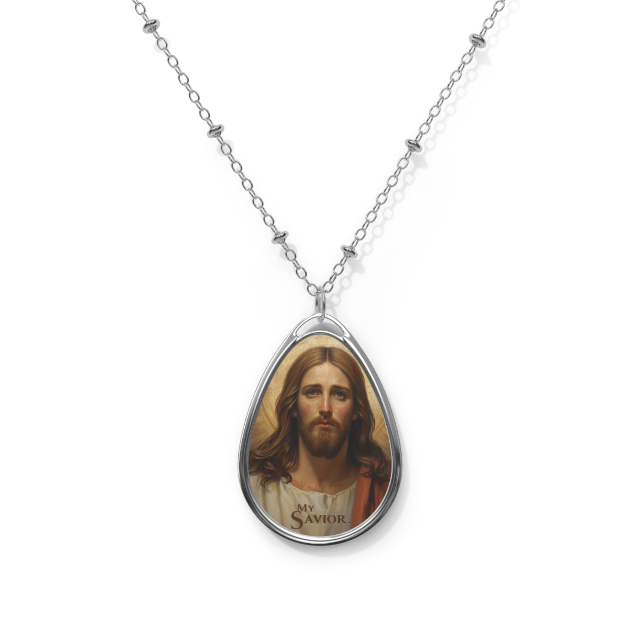 My Savior Oval Necklace