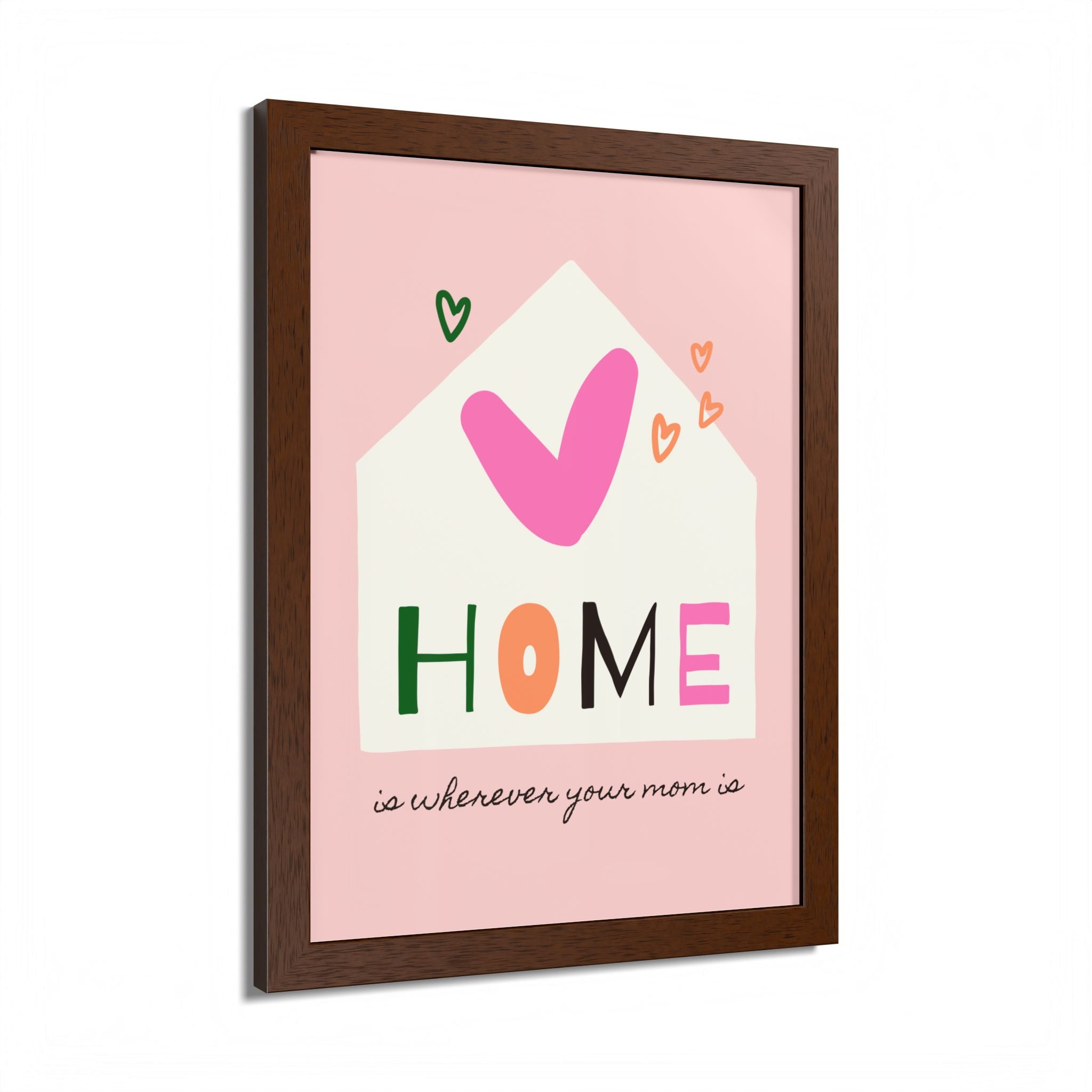 Home Is Wherever Your Mom Is - Framed Poster