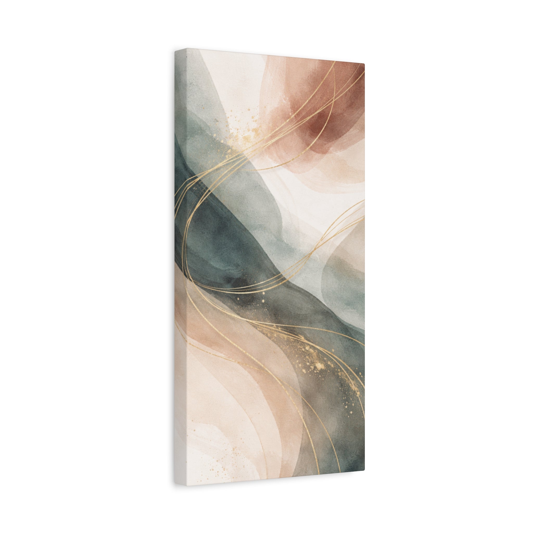 Abstract Coastal Waves Matte Canvas — Stretched Wall Art