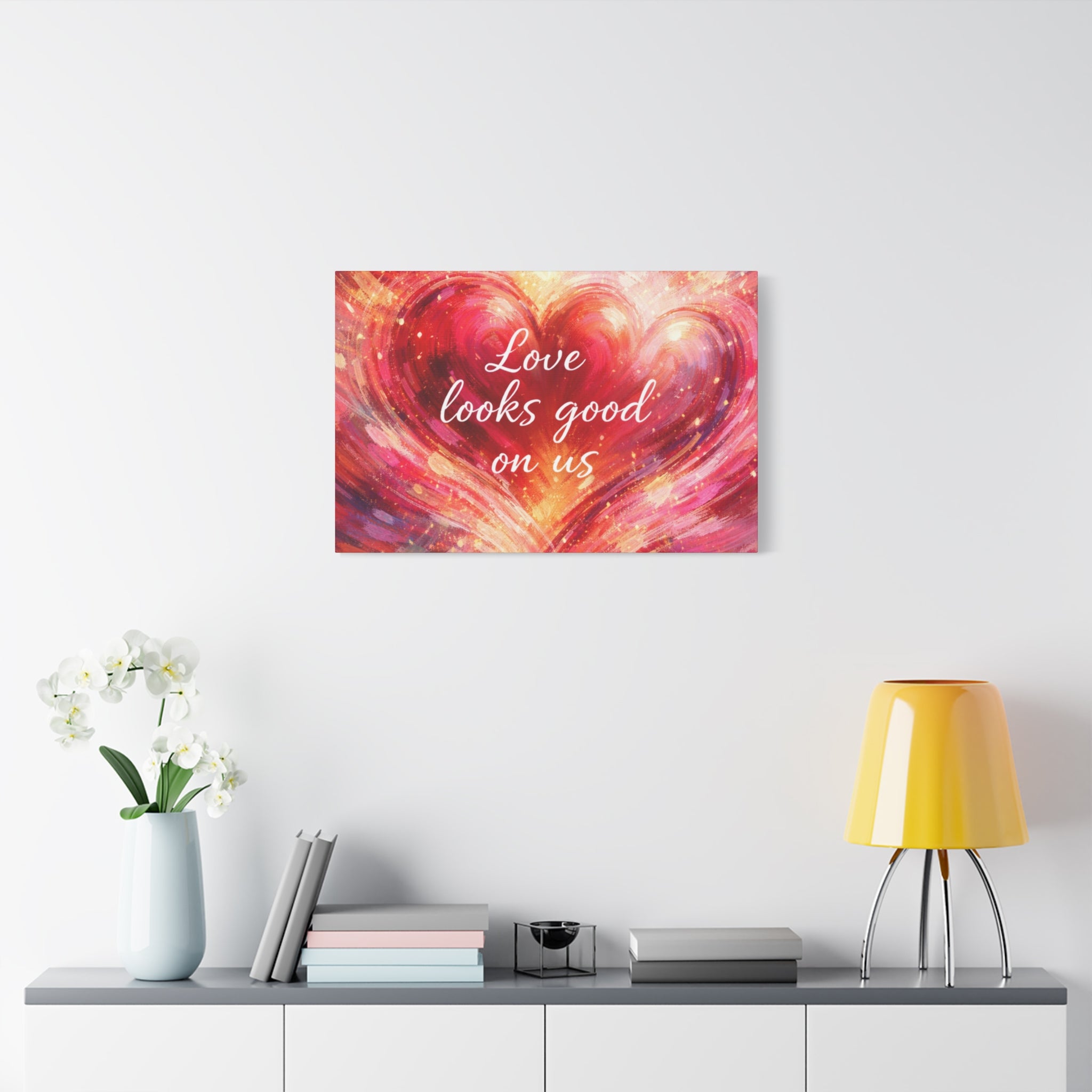 Love Looks Good On Us Matte Canvas Wall Art