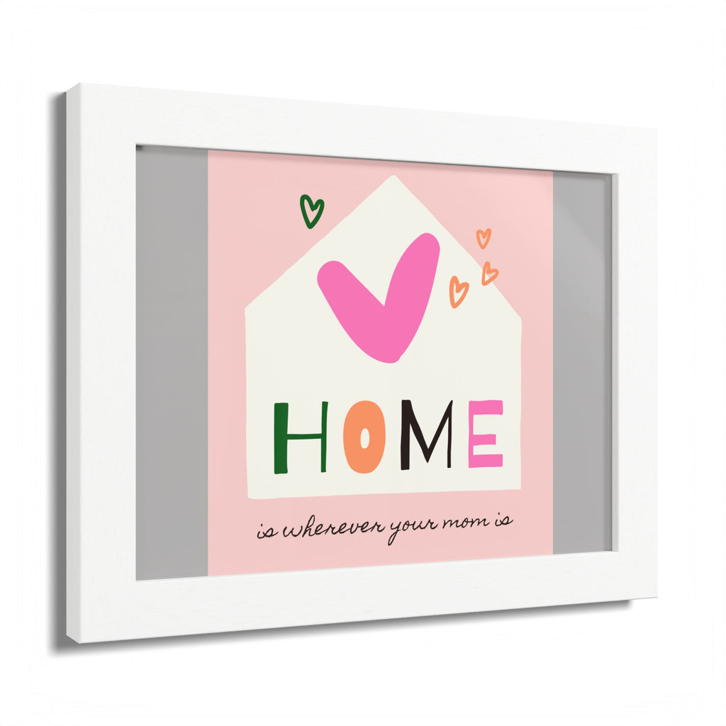 Home Is Wherever Your Mom Is - Framed Poster