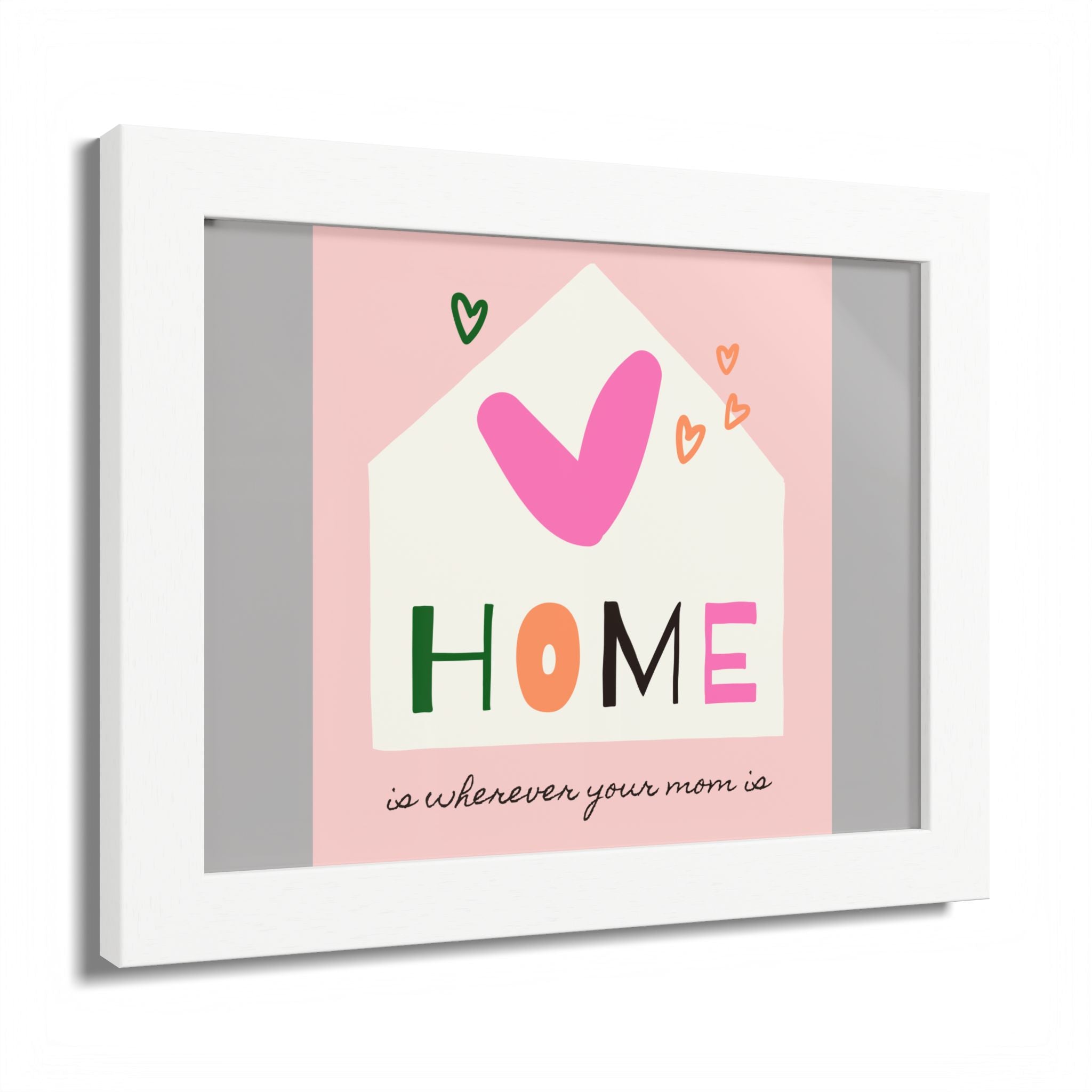 Home Is Wherever Your Mom Is - Framed Poster