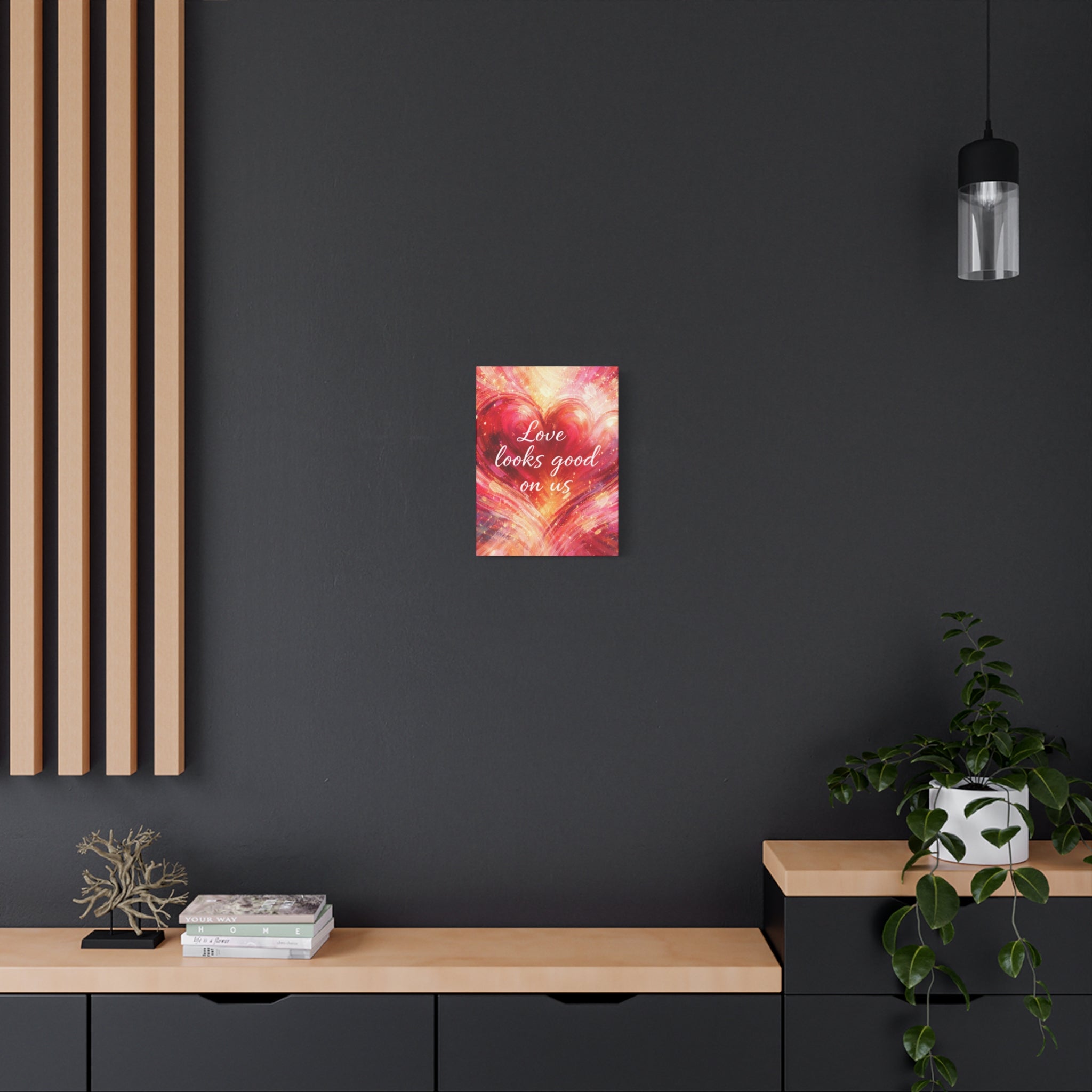 Love Looks Good On Us Matte Canvas Wall Art