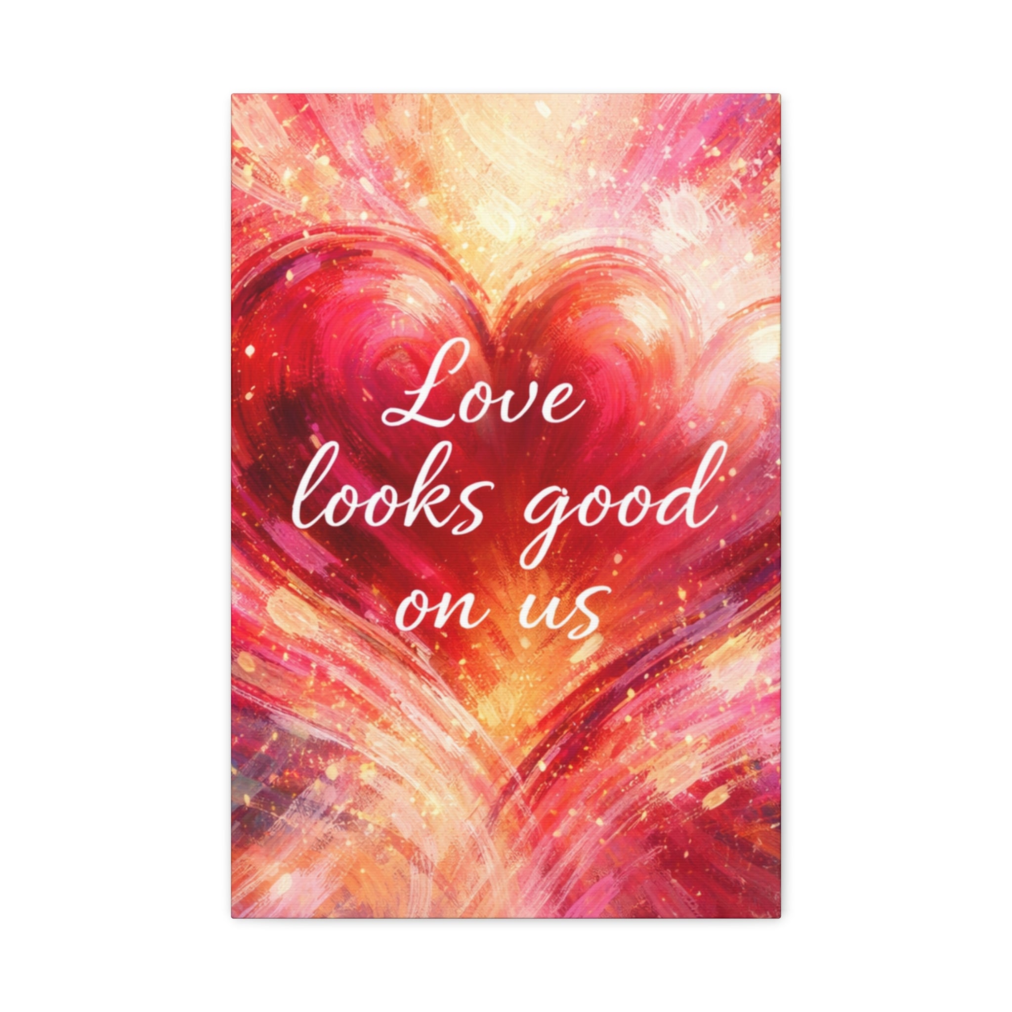 Love Looks Good On Us Matte Canvas Wall Art