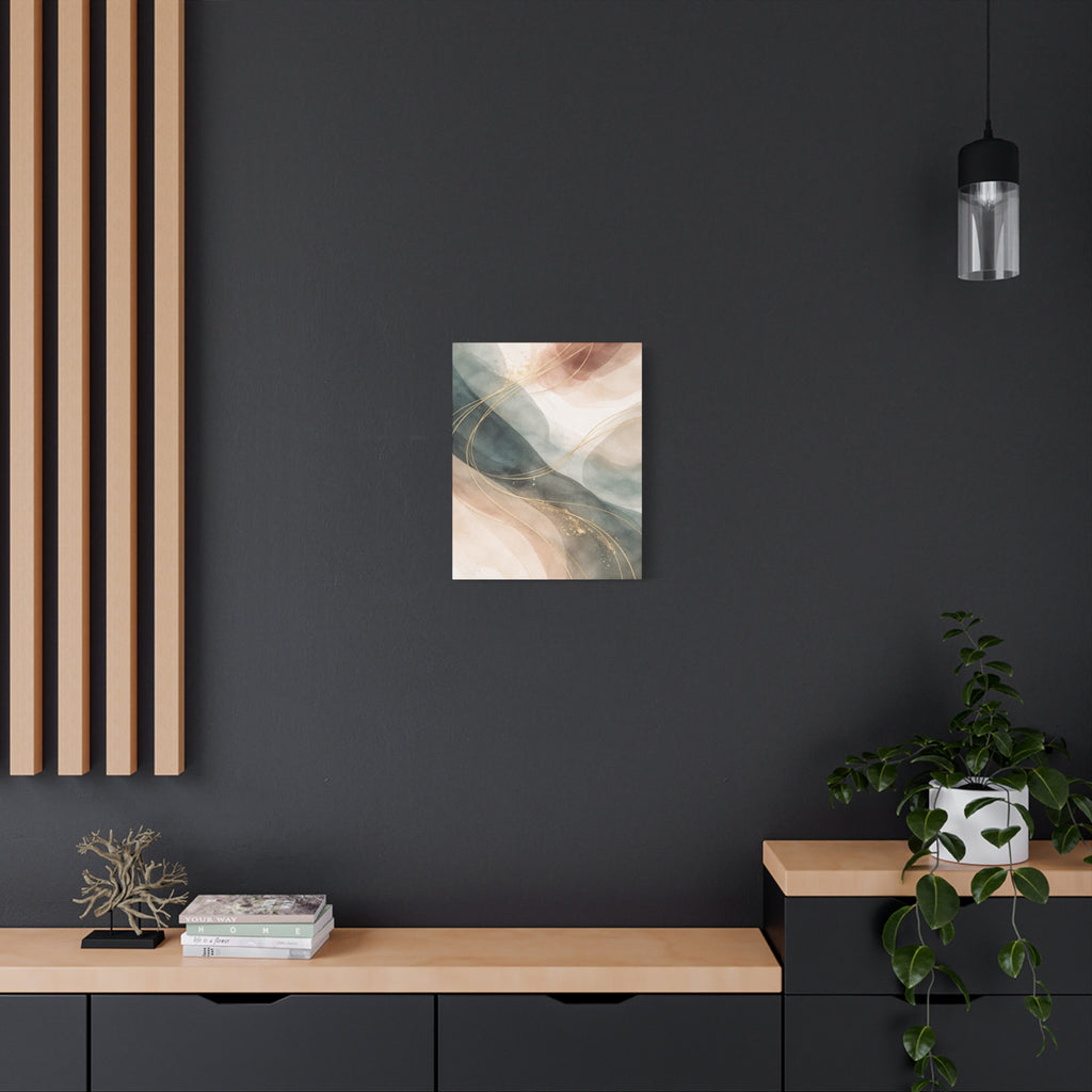 Abstract Coastal Waves Matte Canvas — Stretched Wall Art