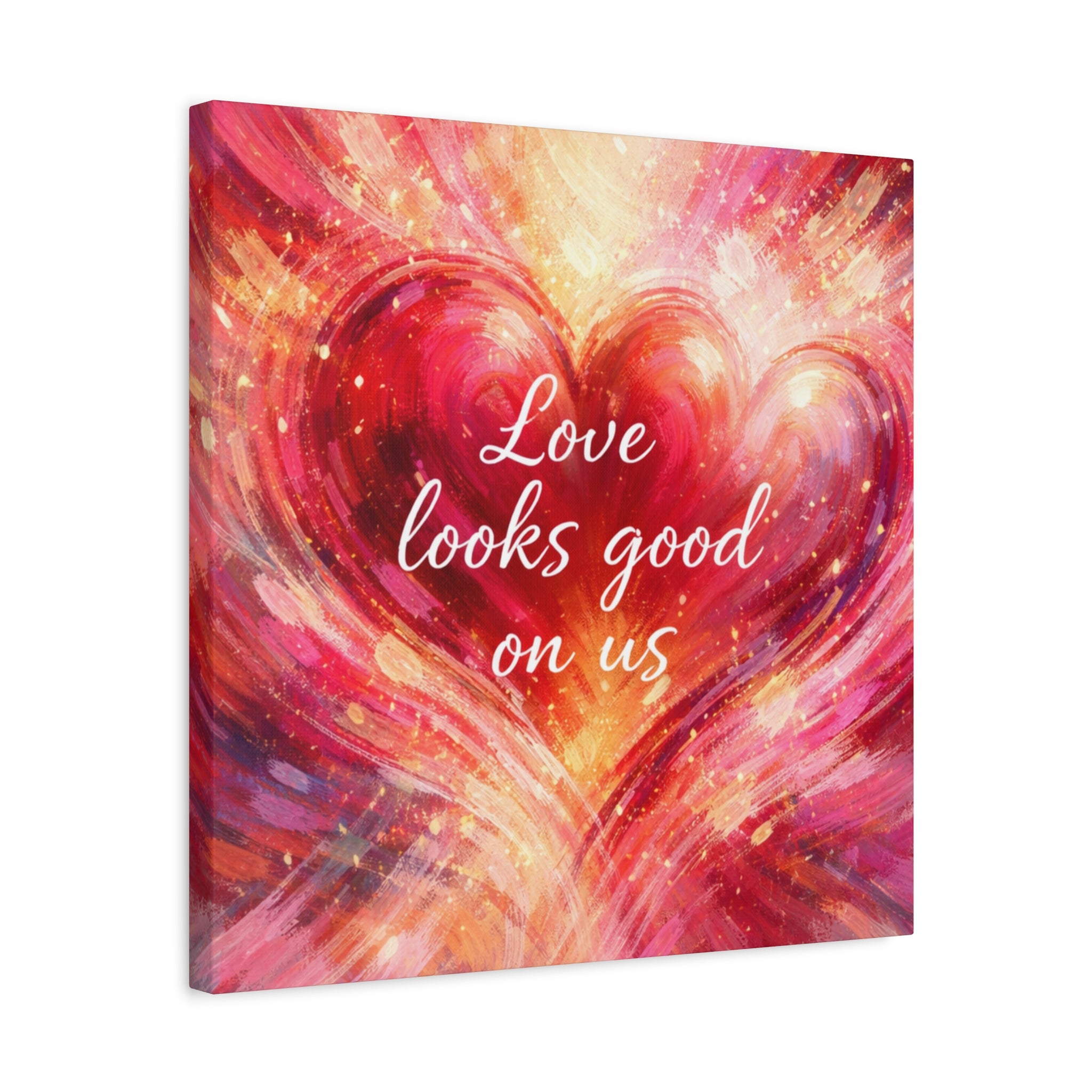 Love Looks Good On Us Matte Canvas Wall Art