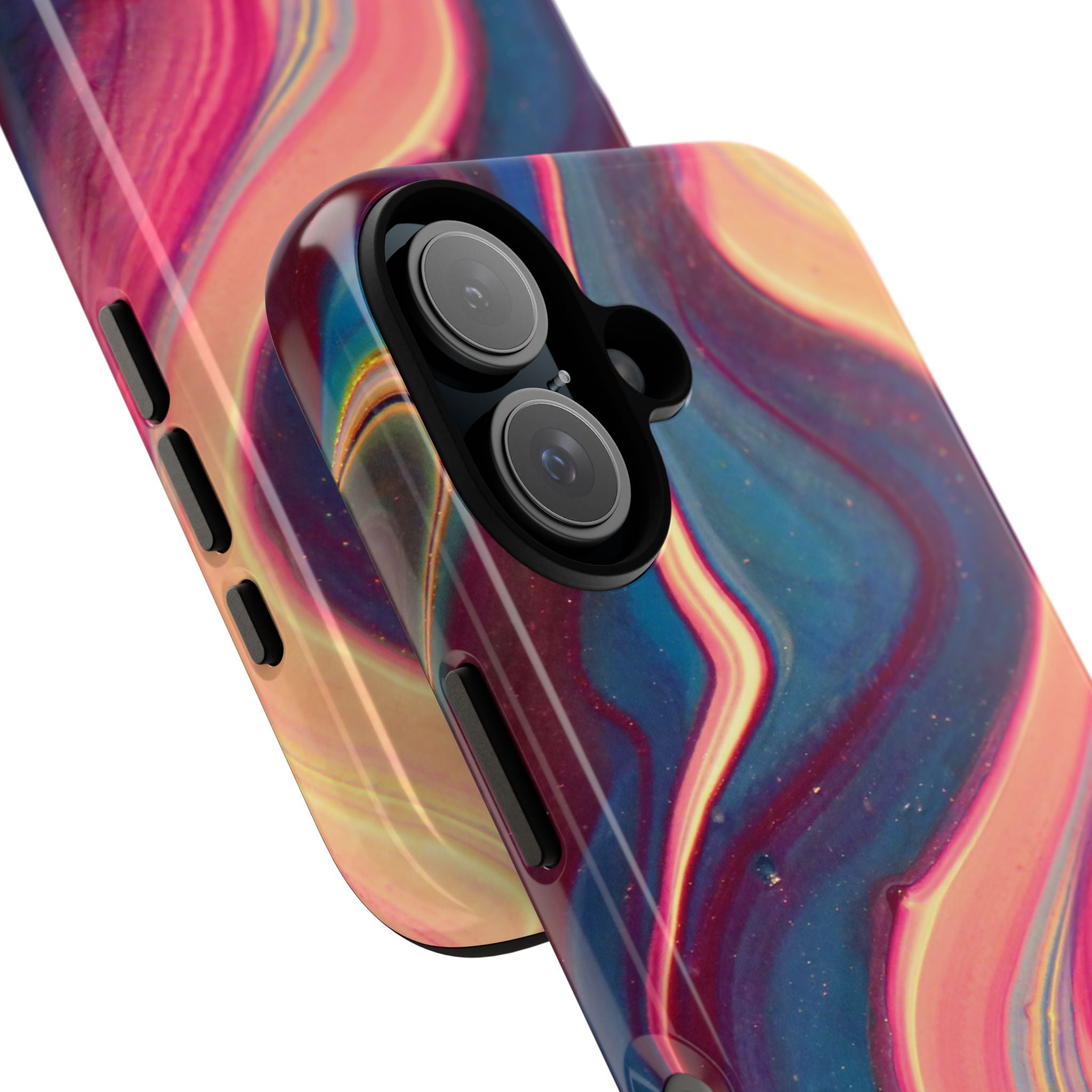 Colorful Wavy Marble Swirl Protective Phone Case