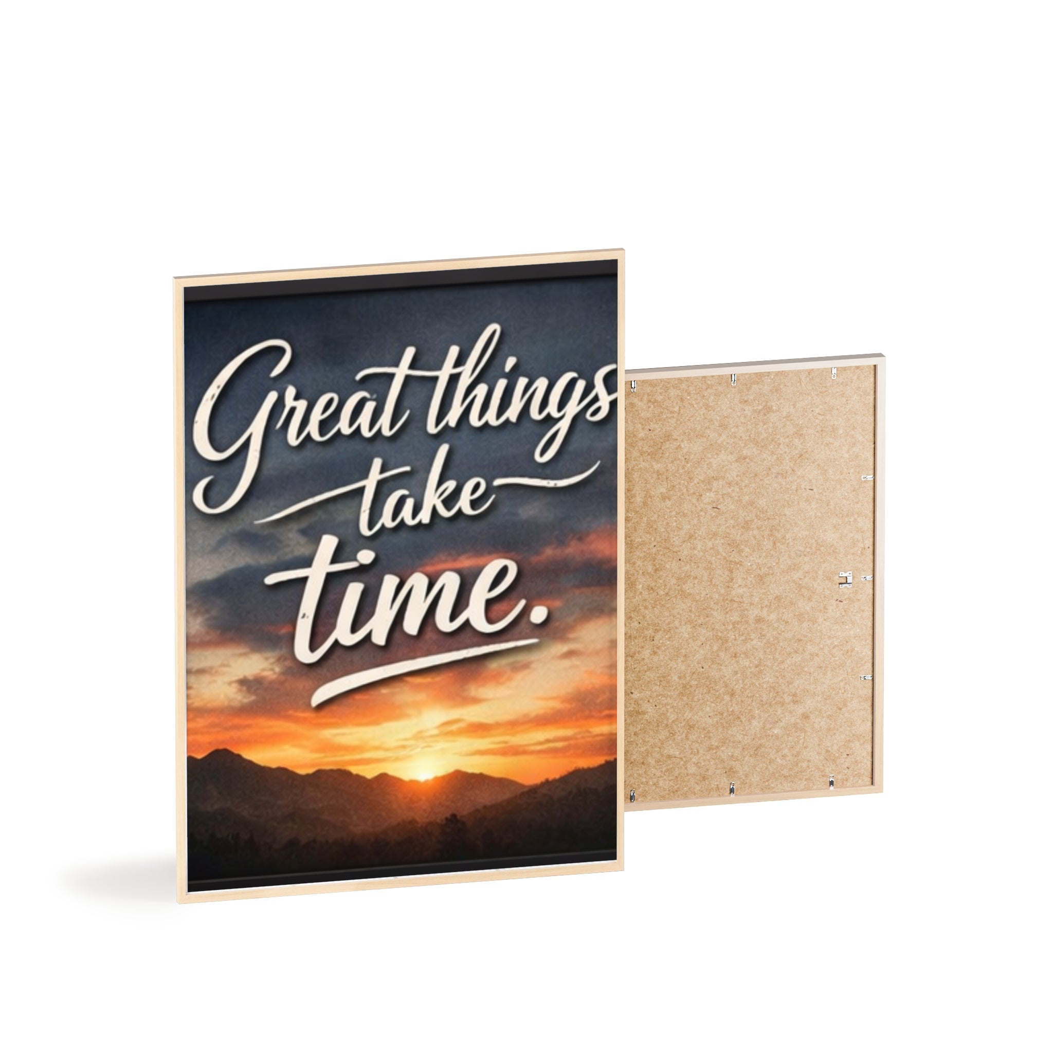Great Things Take Time Framed Poster