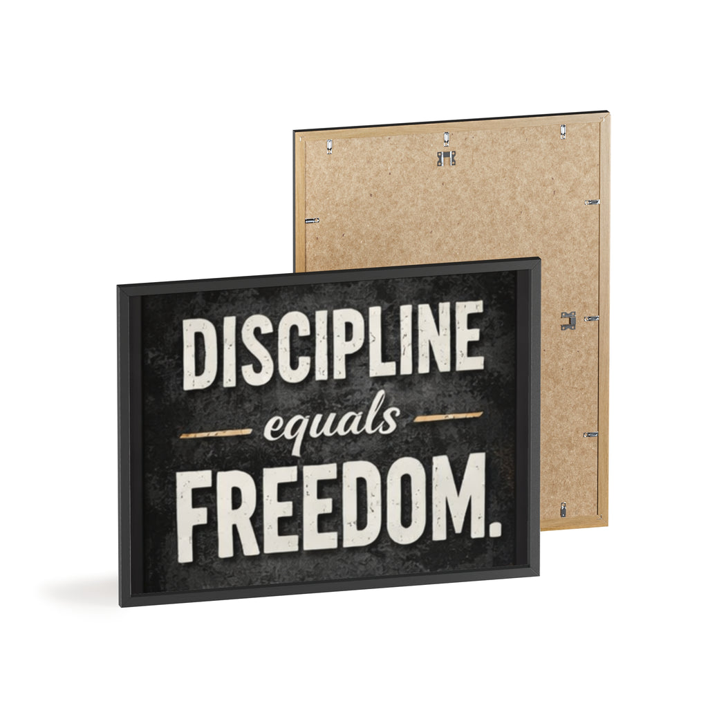 Discipline Equals Freedom Framed Poster