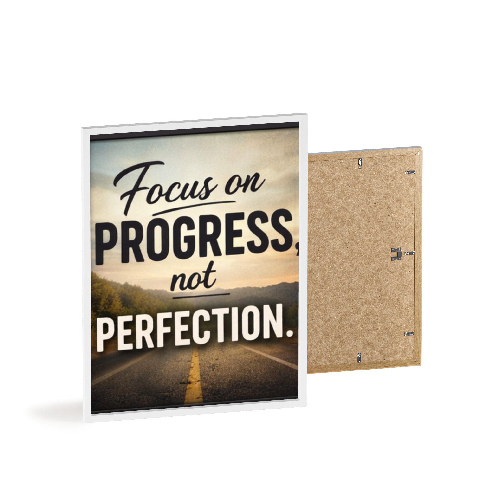 Focus on Progress Not Perfection Framed Poster — Motivational Wall Art