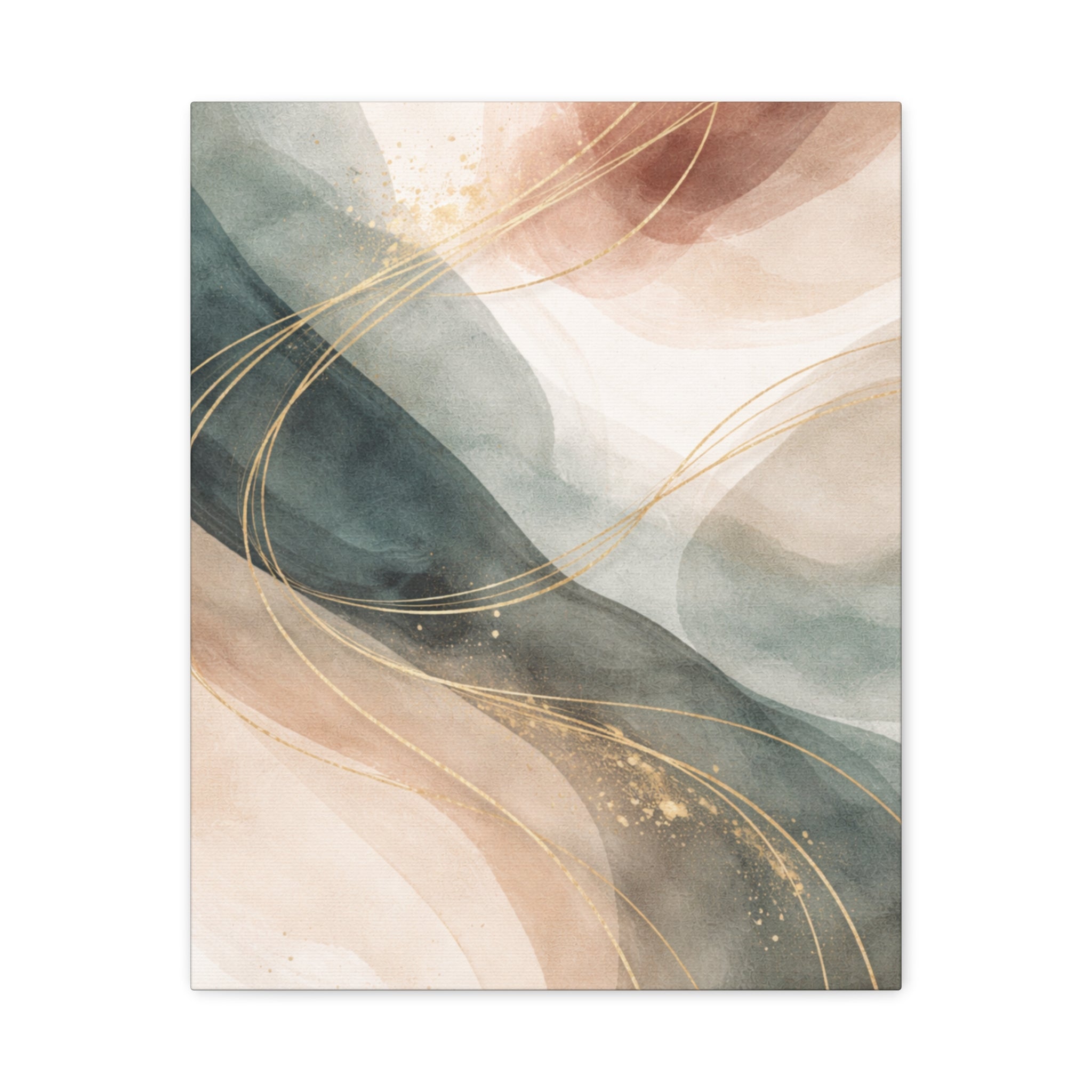 Abstract Coastal Waves Matte Canvas — Stretched Wall Art