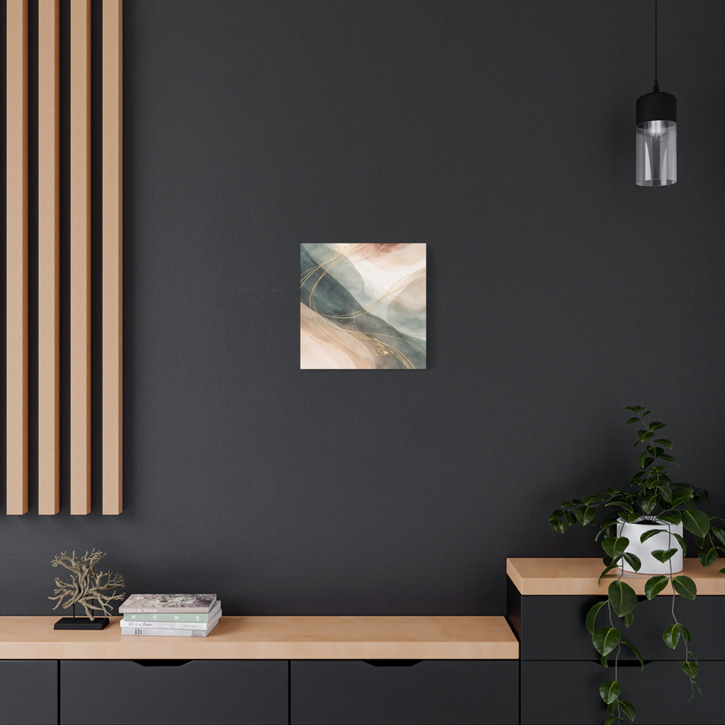 Abstract Coastal Waves Matte Canvas — Stretched Wall Art