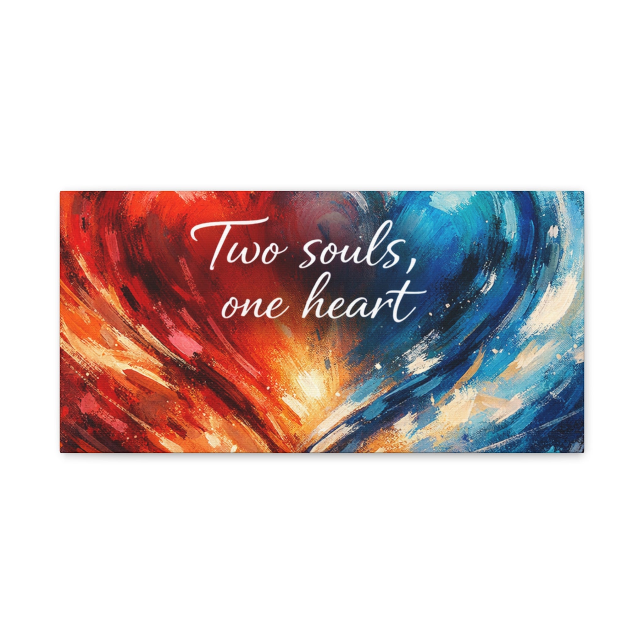 Two Souls One Heart Intertwined Heart Matte Canvas