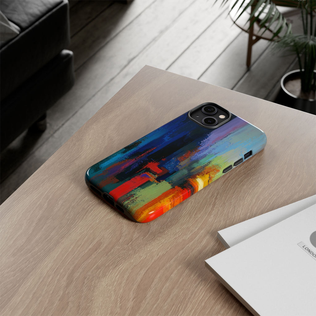 Abstract Colorblock Vibrant Protective iPhone Tough Case
