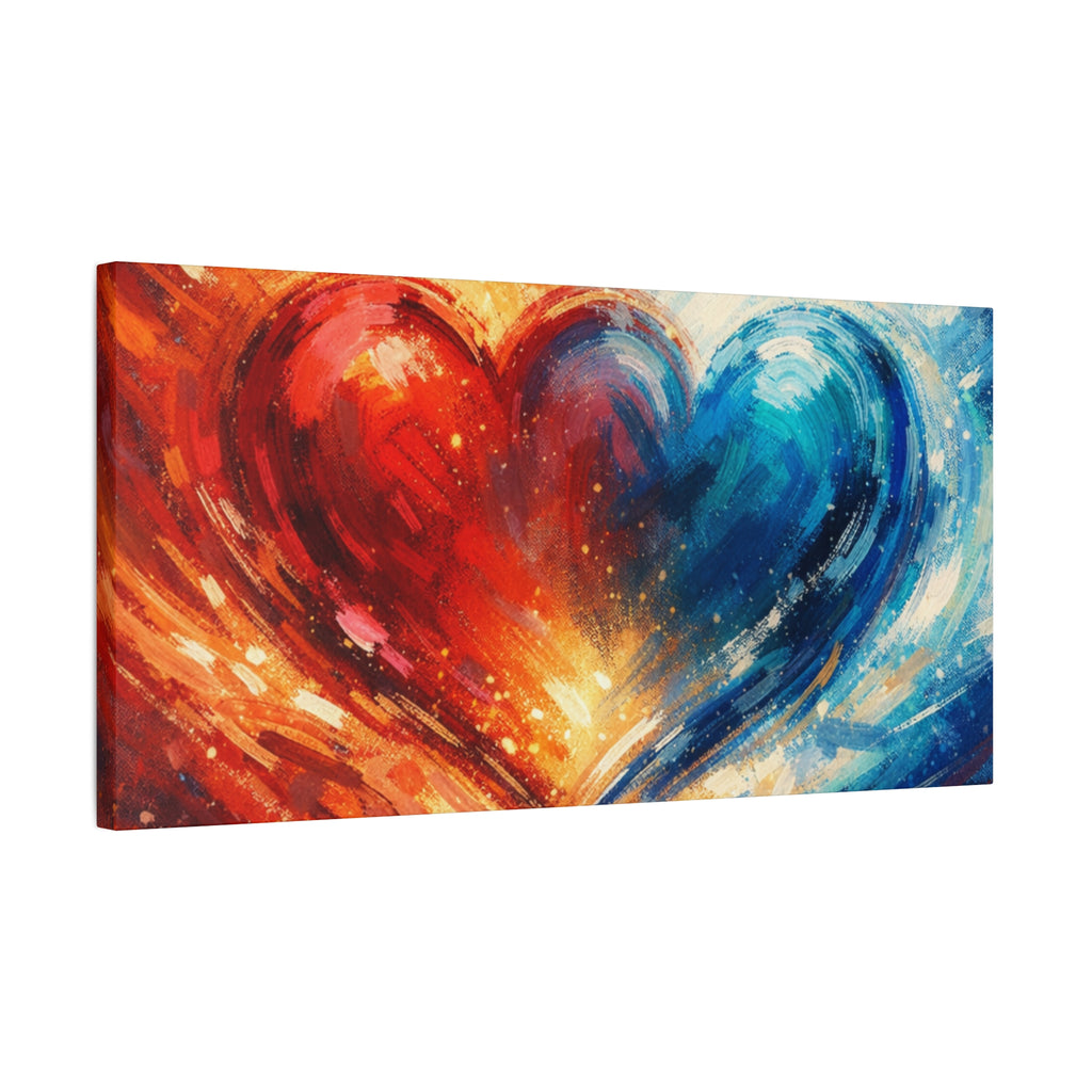 Two Souls One Heart Abstract Heart Canvas