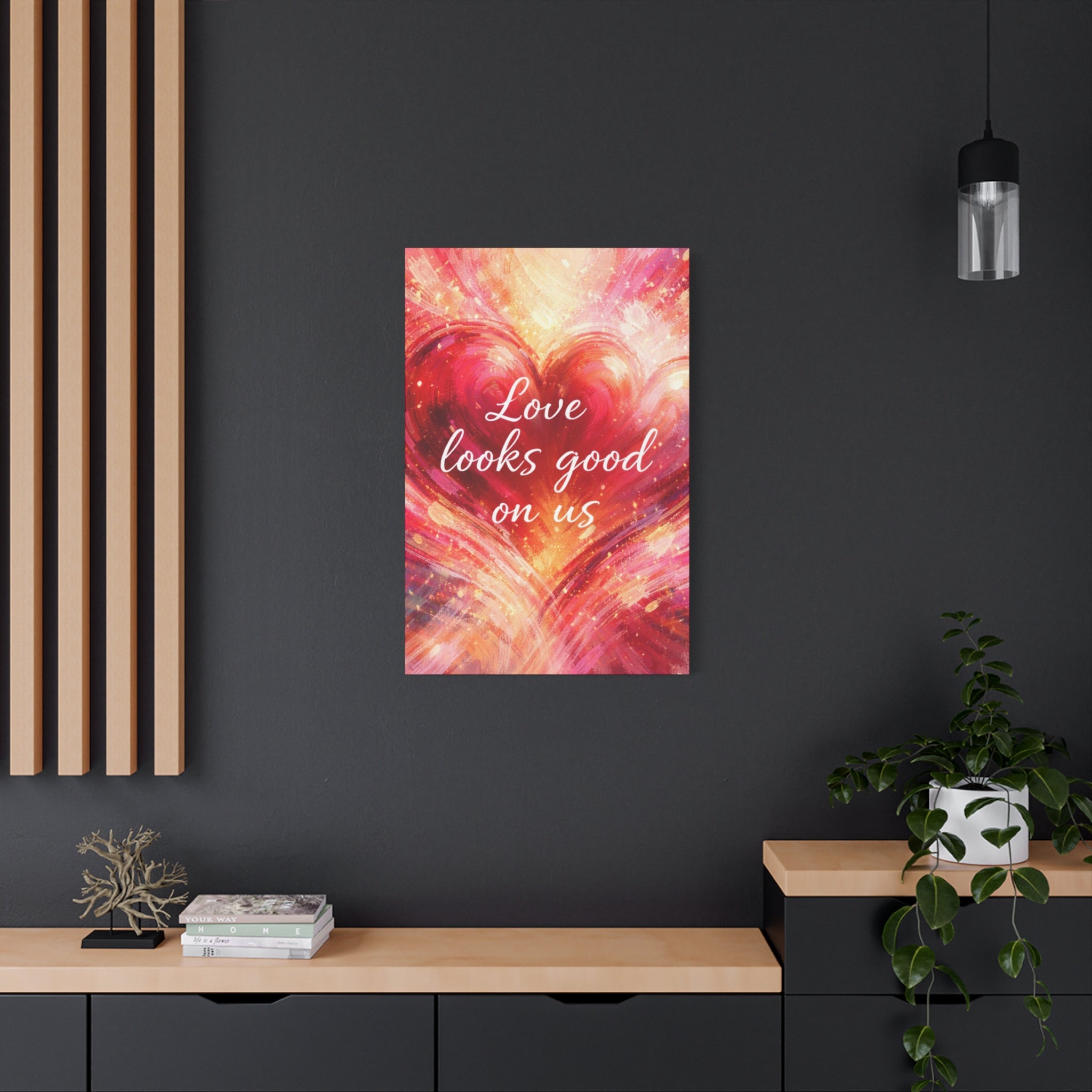 Love Looks Good On Us Matte Canvas Wall Art