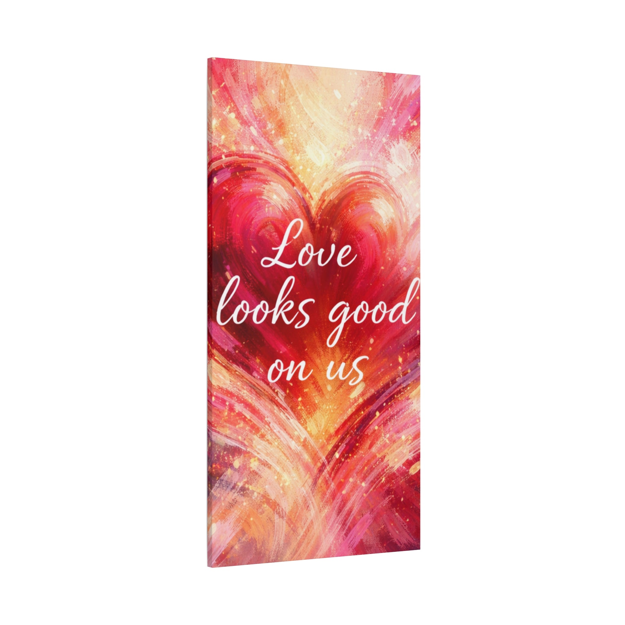 Love Looks Good On Us Matte Canvas Wall Art