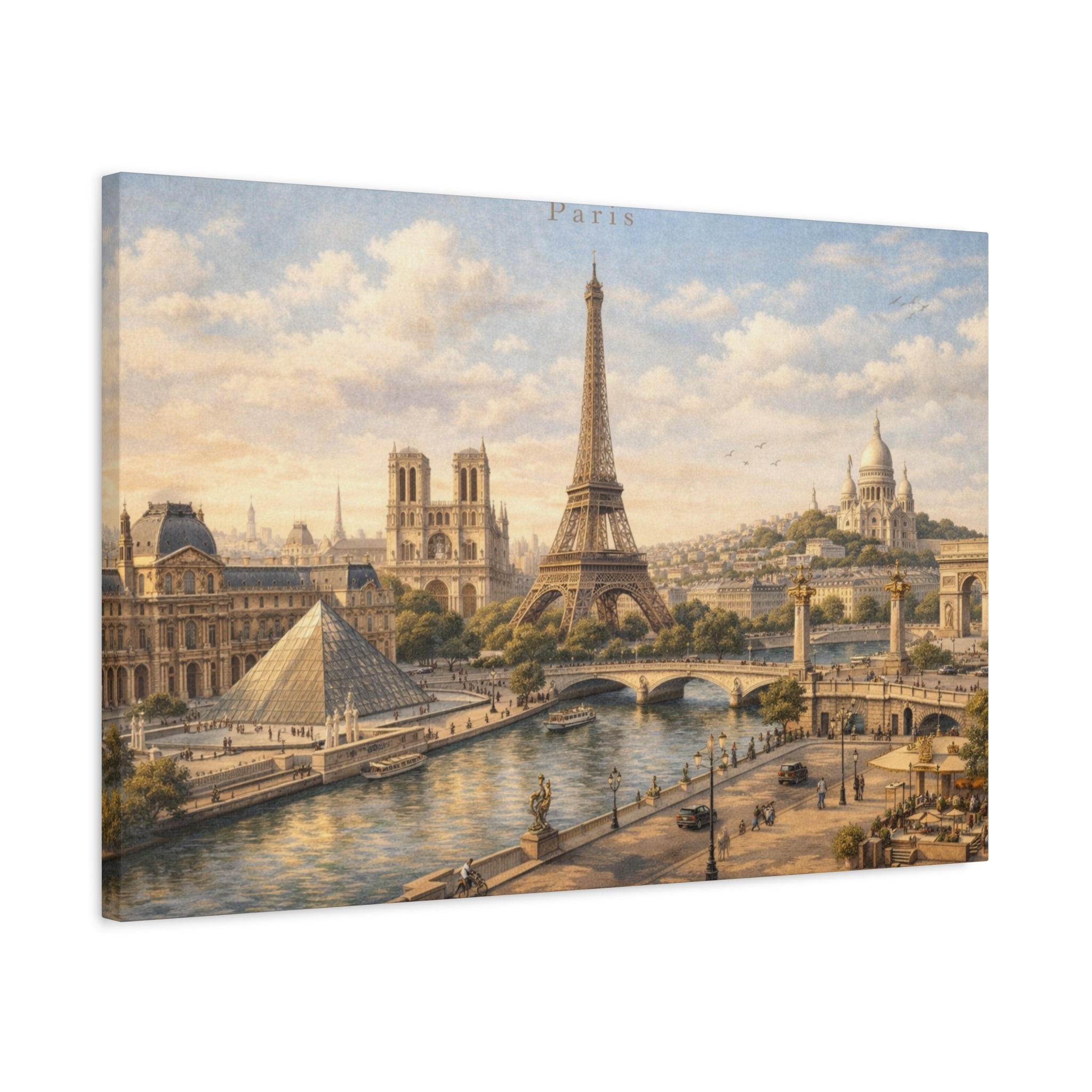Paris Skyline Matte Canvas Wall Art