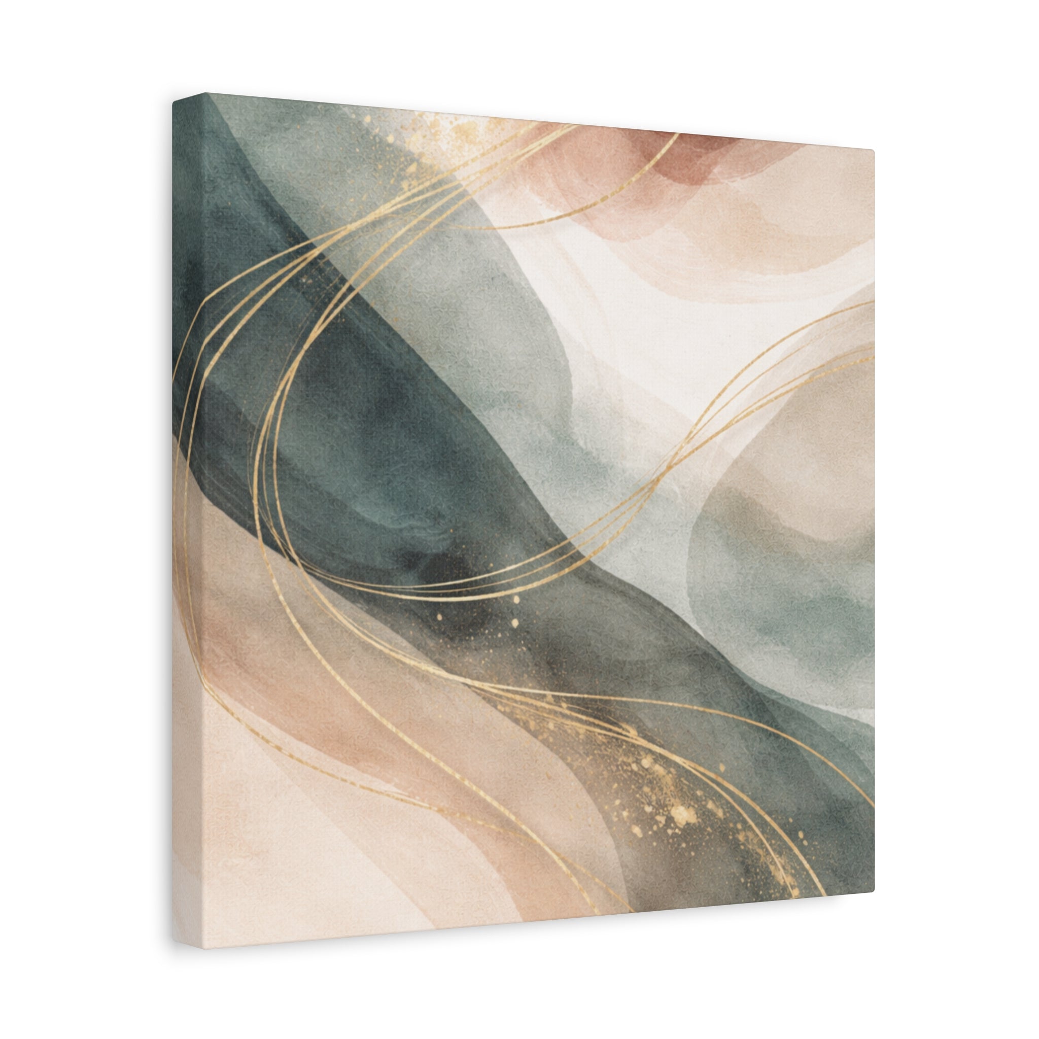 Abstract Coastal Waves Matte Canvas — Stretched Wall Art