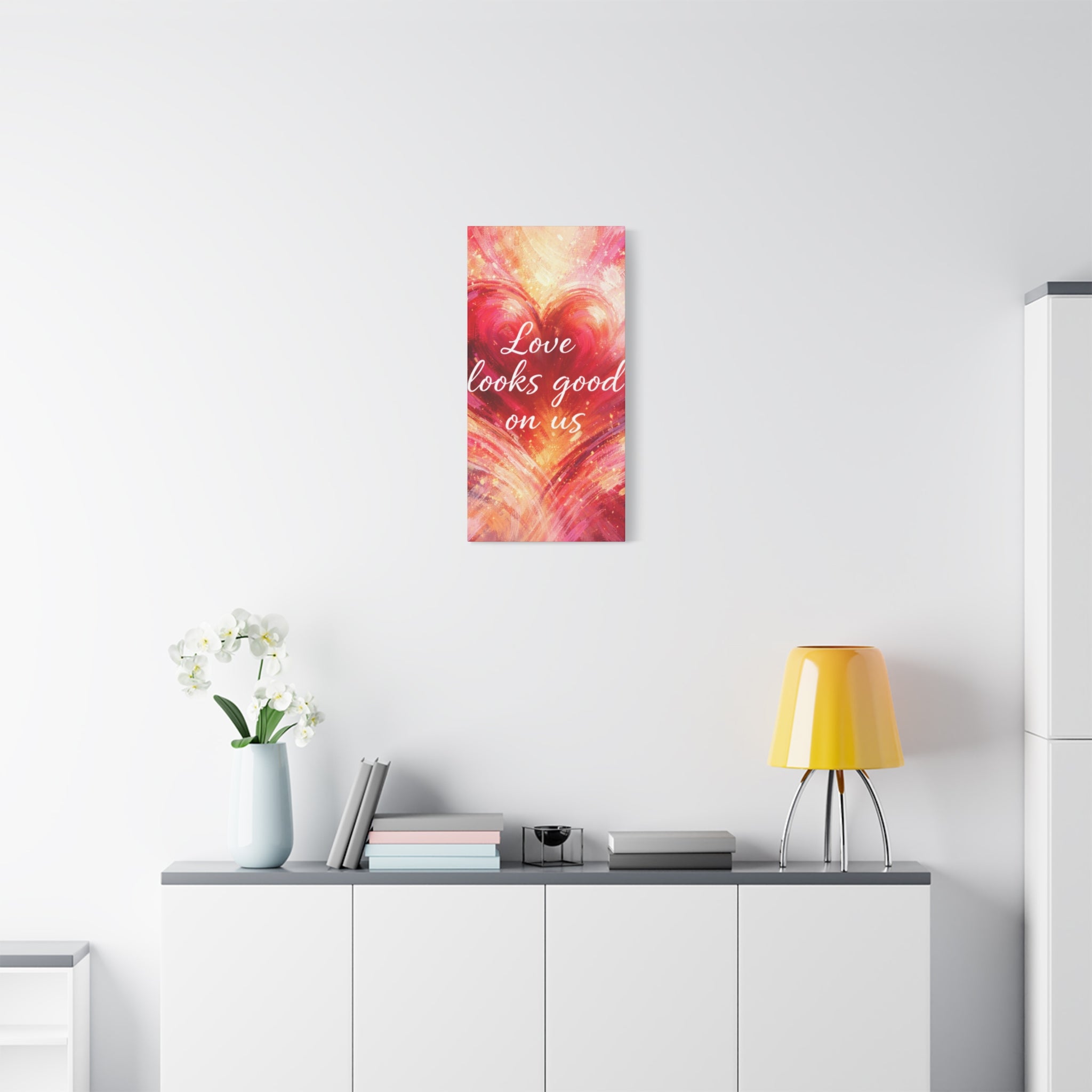 Love Looks Good On Us Matte Canvas Wall Art