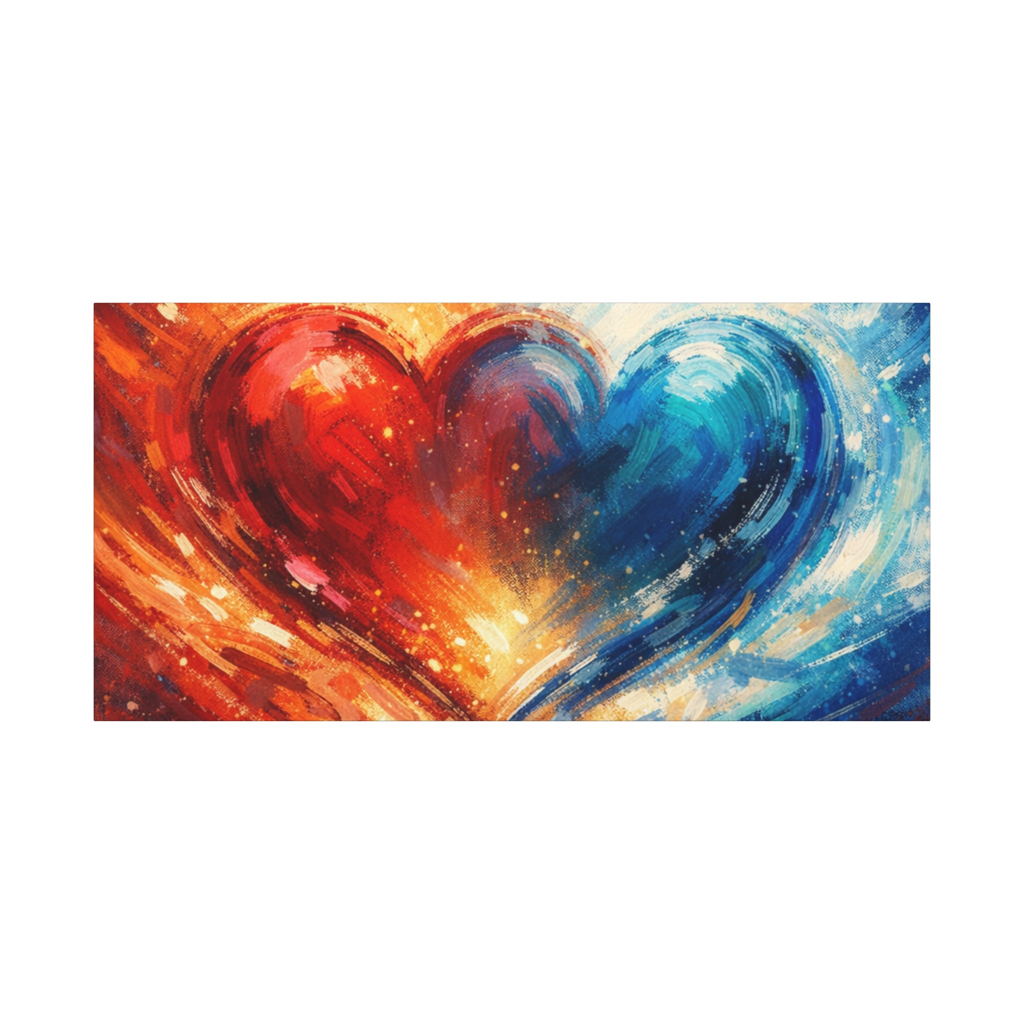 Two Souls One Heart Abstract Heart Canvas