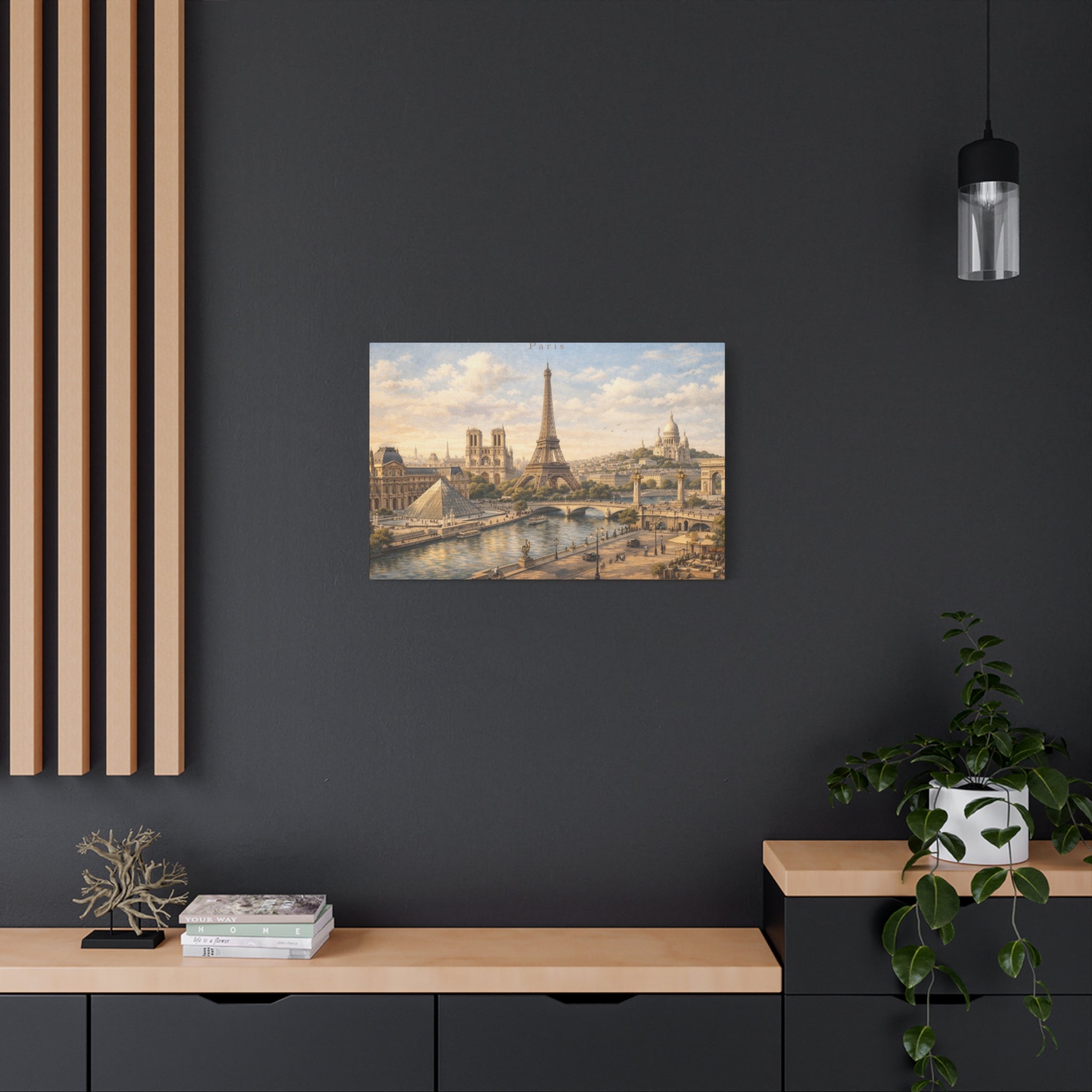 Paris Skyline Matte Canvas Wall Art