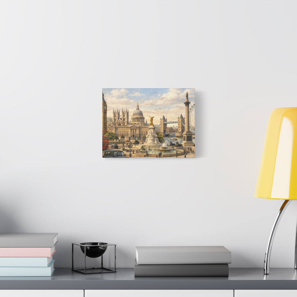 London Cityscape Matte Canvas Print Wall Art