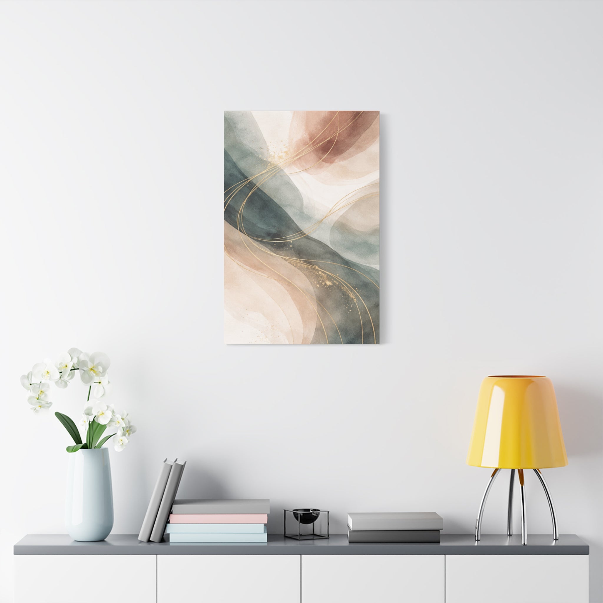 Abstract Coastal Waves Matte Canvas — Stretched Wall Art