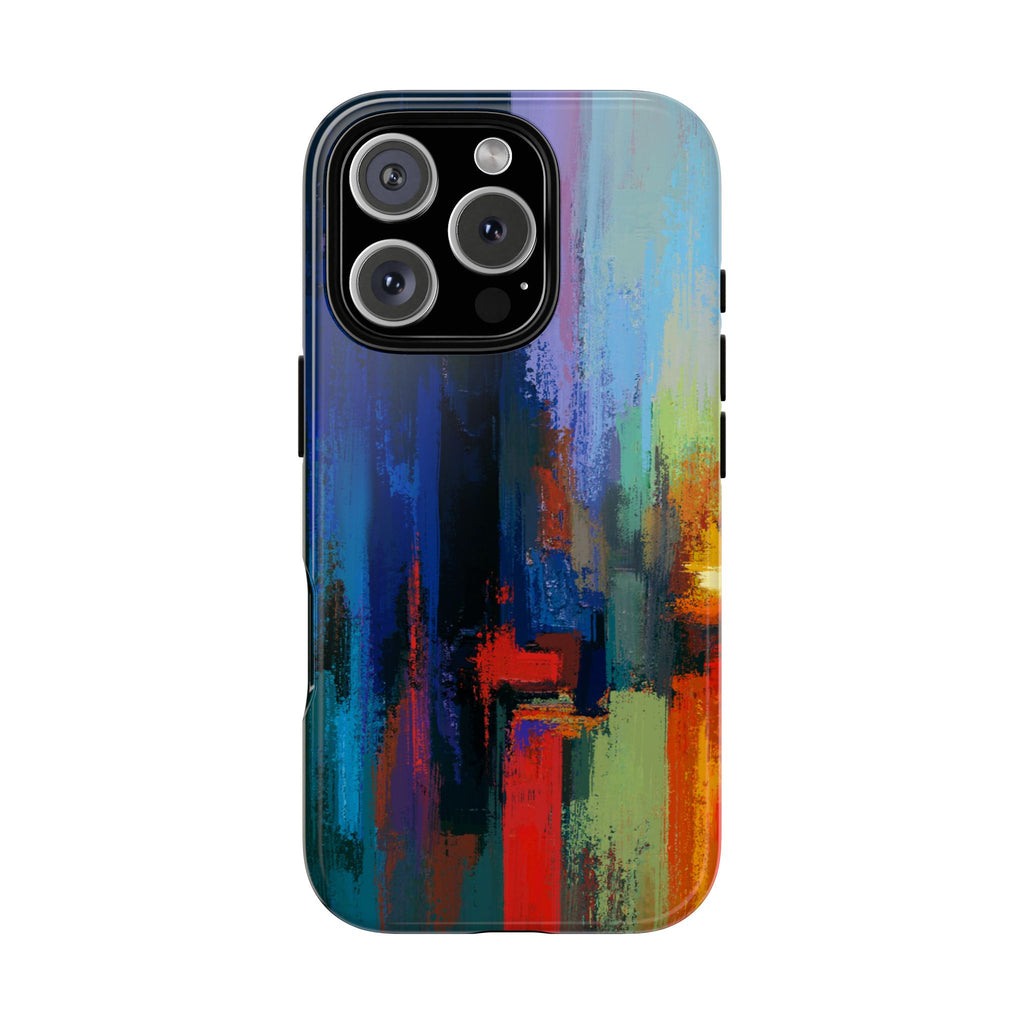Abstract Colorblock Vibrant Protective iPhone Tough Case
