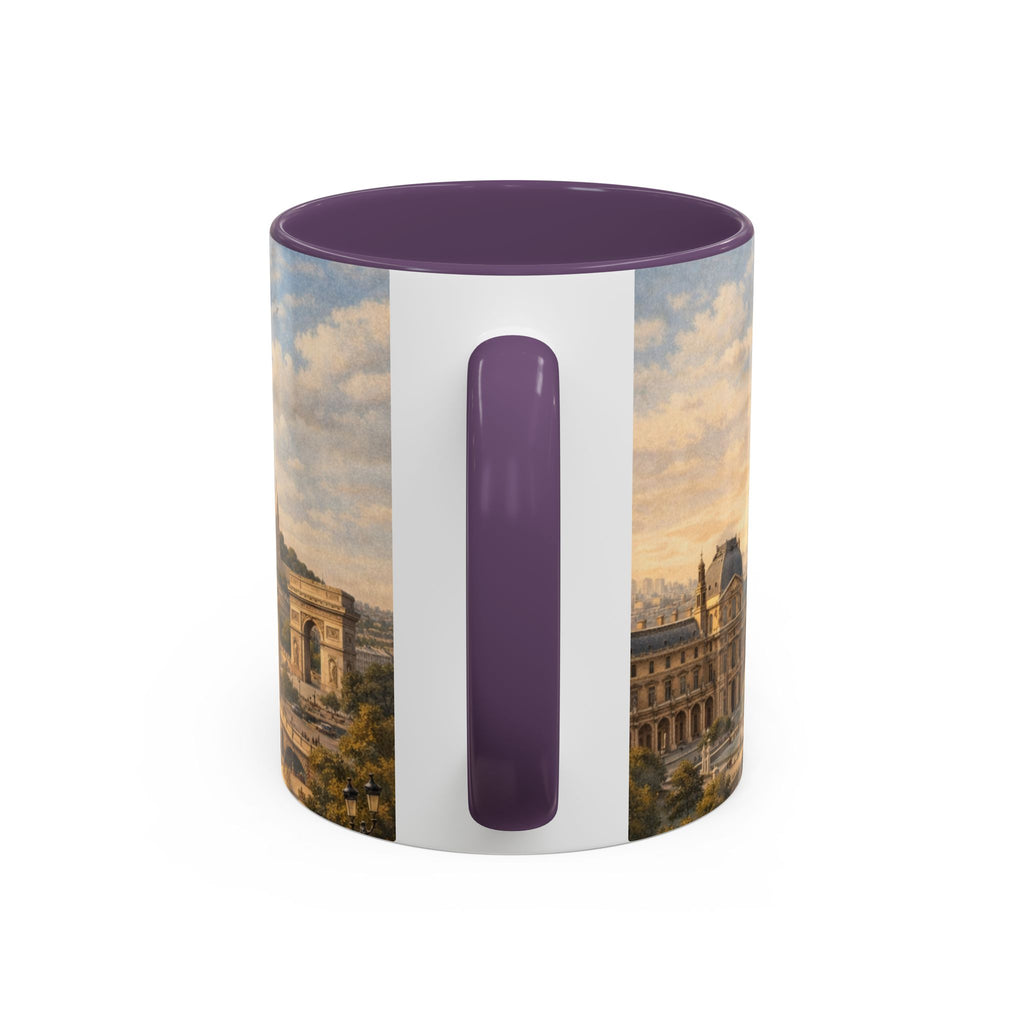 Paris Vintage Skyline Coffee Mug Eiffel Tower and Sacré‑Cœur