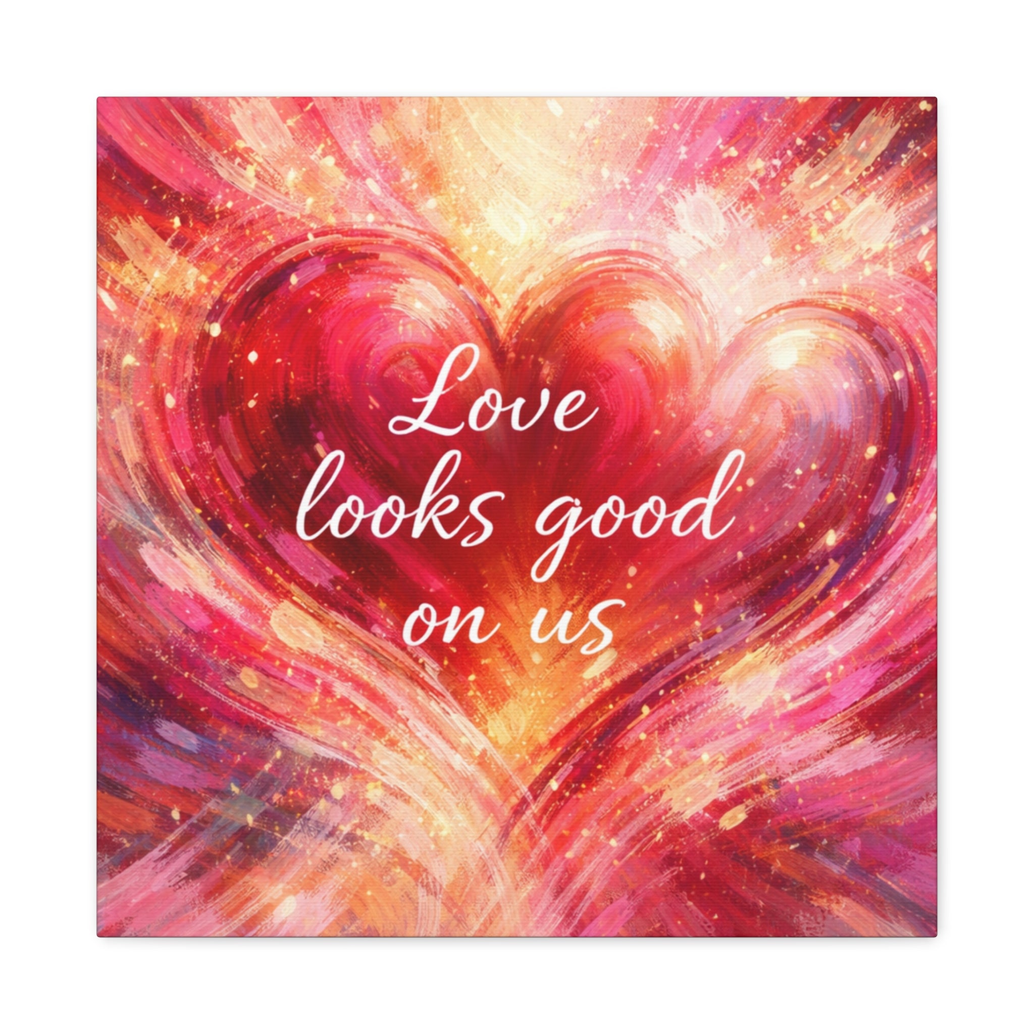 Love Looks Good On Us Matte Canvas Wall Art