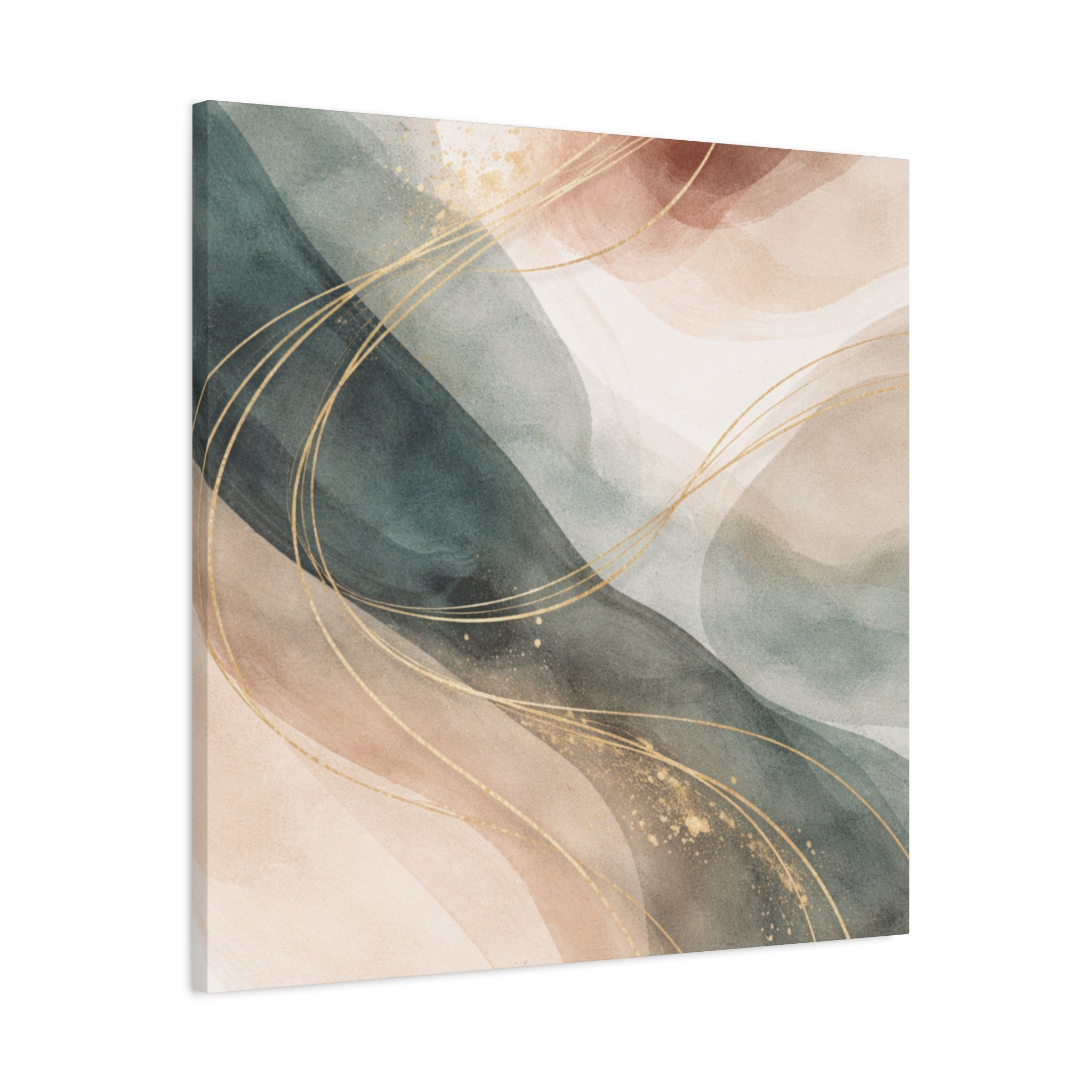 Abstract Coastal Waves Matte Canvas — Stretched Wall Art