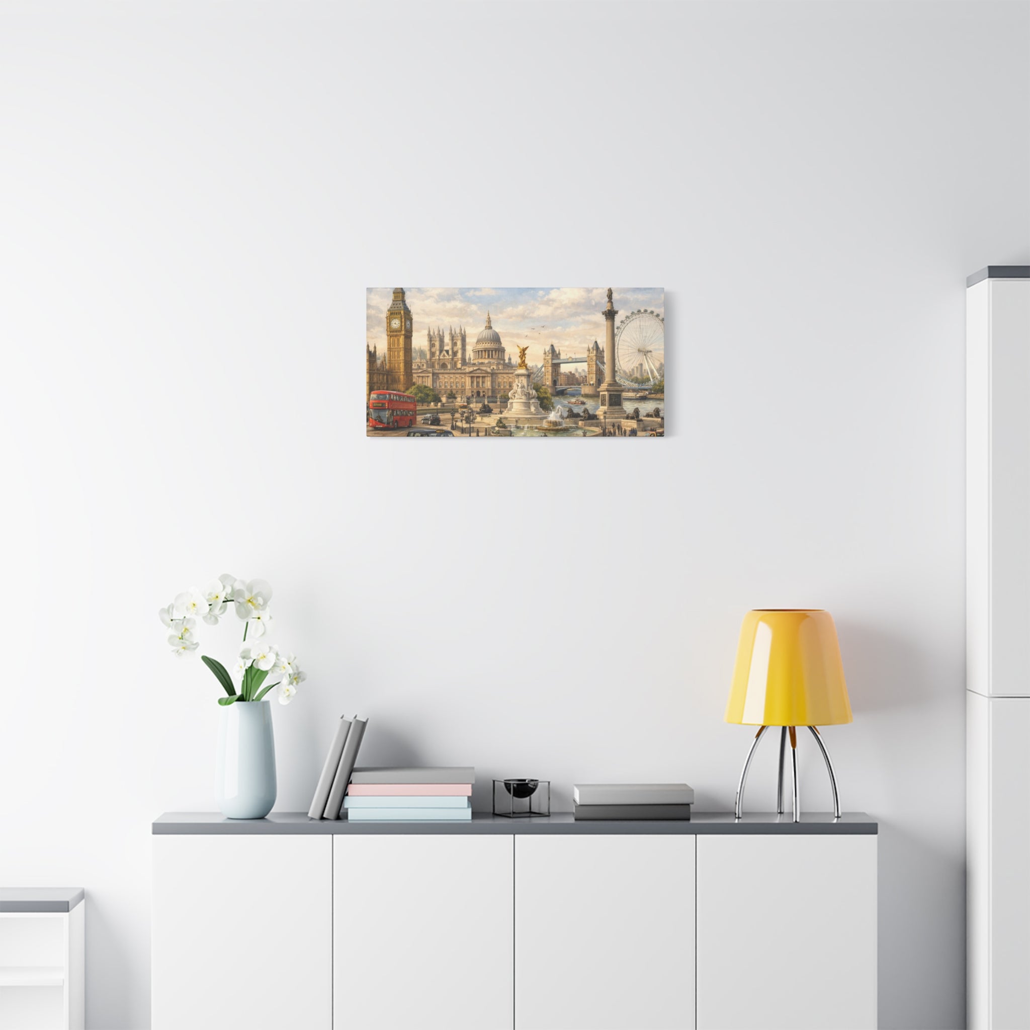 London Cityscape Matte Canvas Print Wall Art