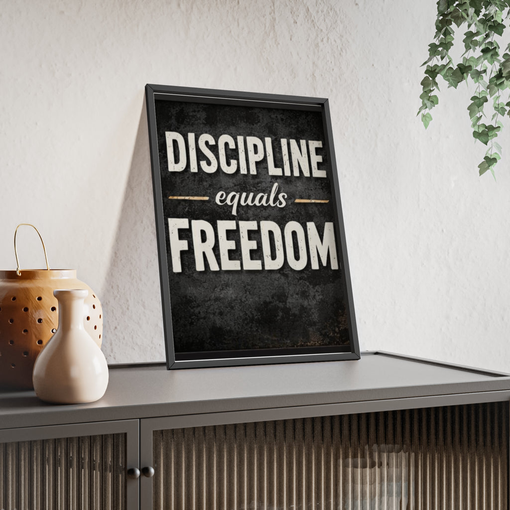 Discipline Equals Freedom Framed Poster
