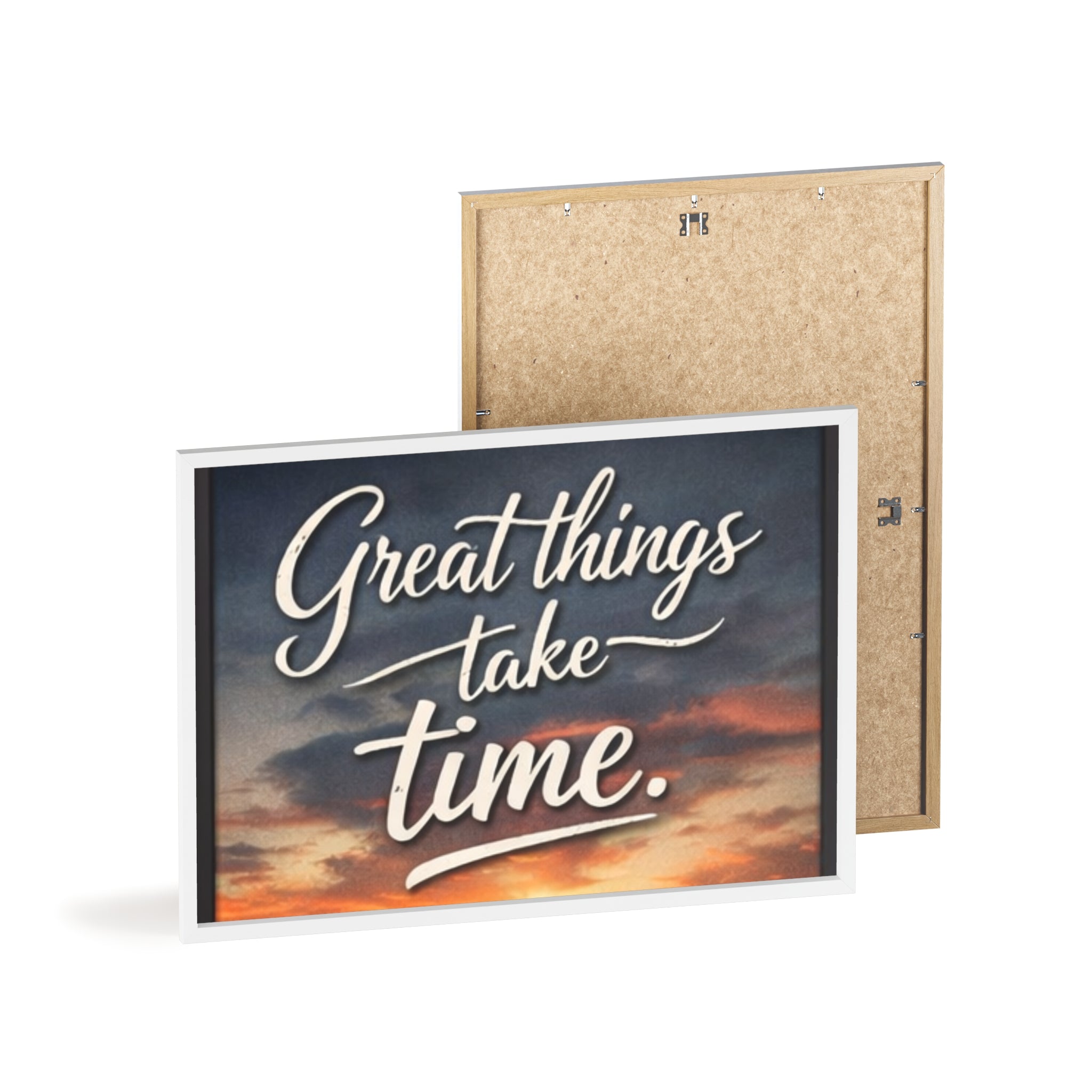 Great Things Take Time Framed Poster