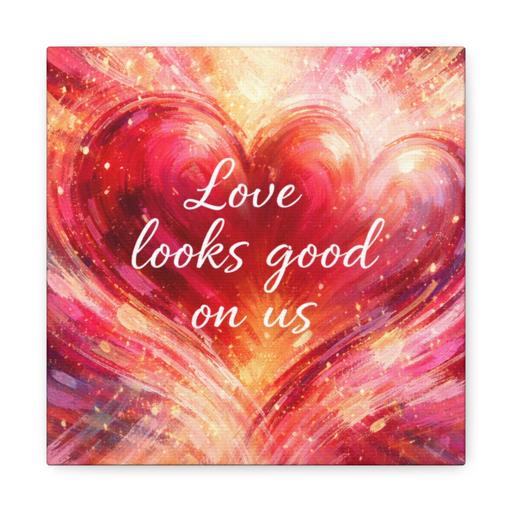 Love Looks Good On Us Matte Canvas Wall Art